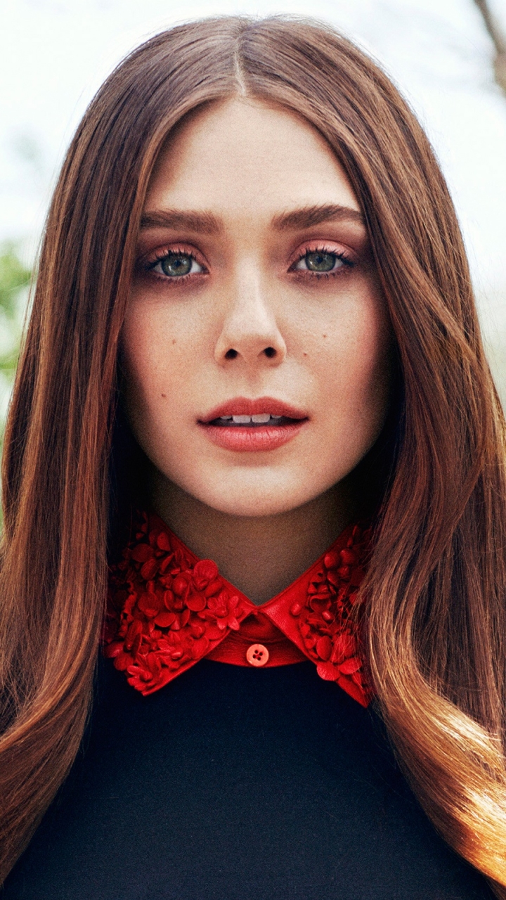 Download mobile wallpaper Face, Brunette, Green Eyes, American, Celebrity, Actress, Elizabeth Olsen for free.