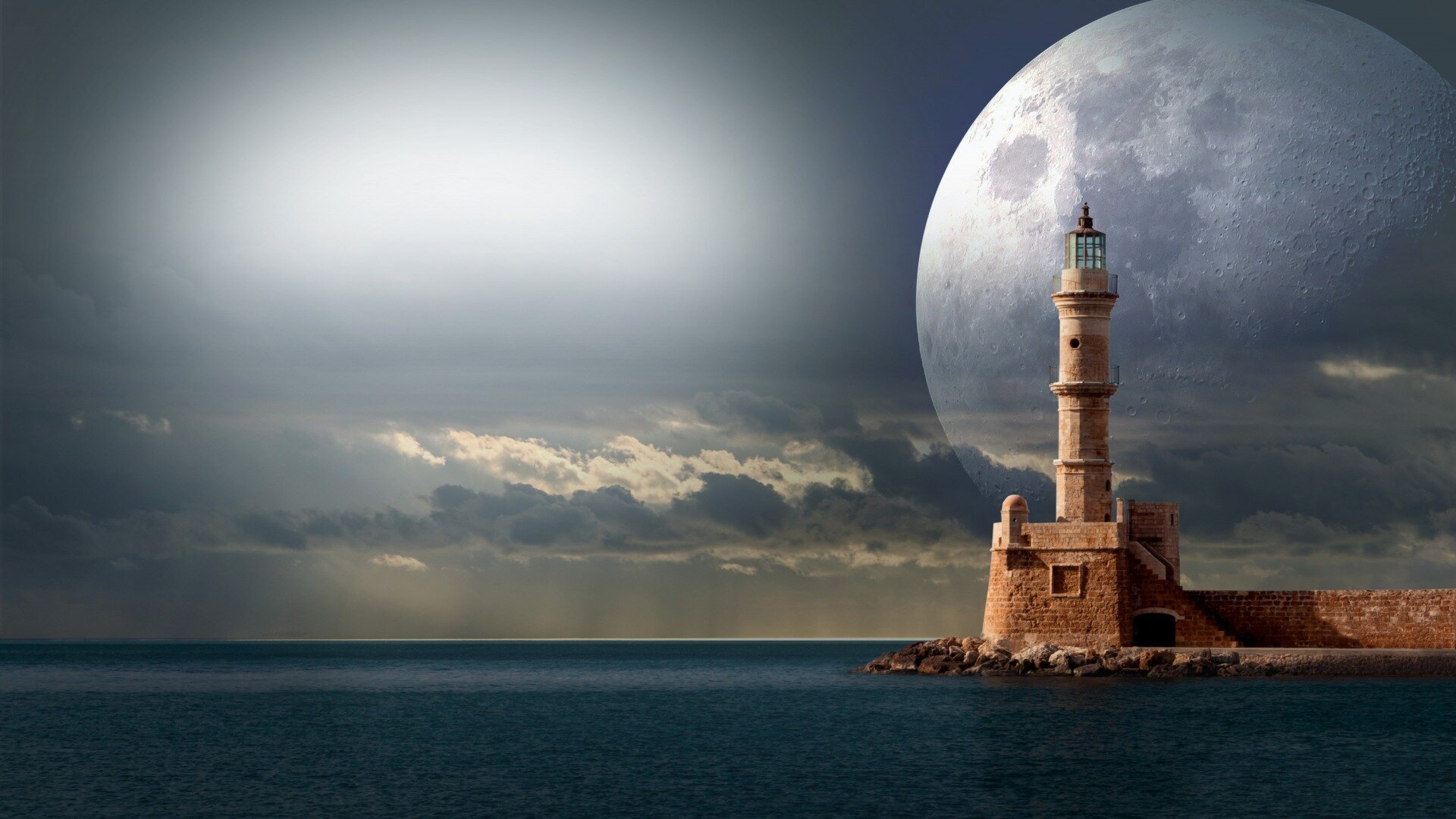 Download mobile wallpaper Lighthouse, Man Made, Manipulation for free.