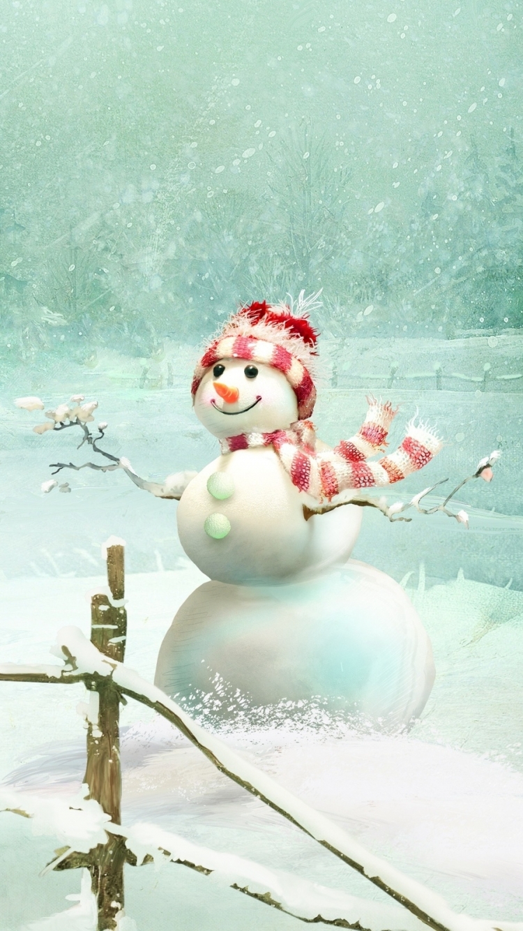 Download mobile wallpaper Snowman, Holiday for free.