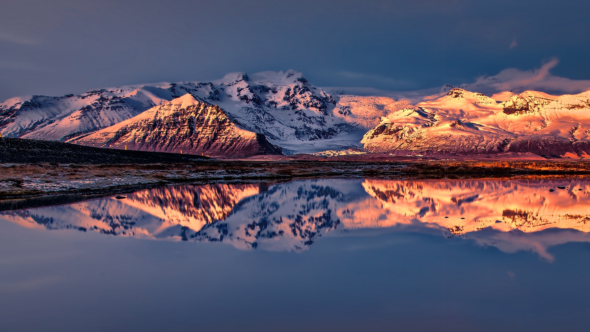 Descarga gratis la imagen Invierno, Naturaleza, Montaña, Lago, Tierra/naturaleza, Reflejo en el escritorio de tu PC