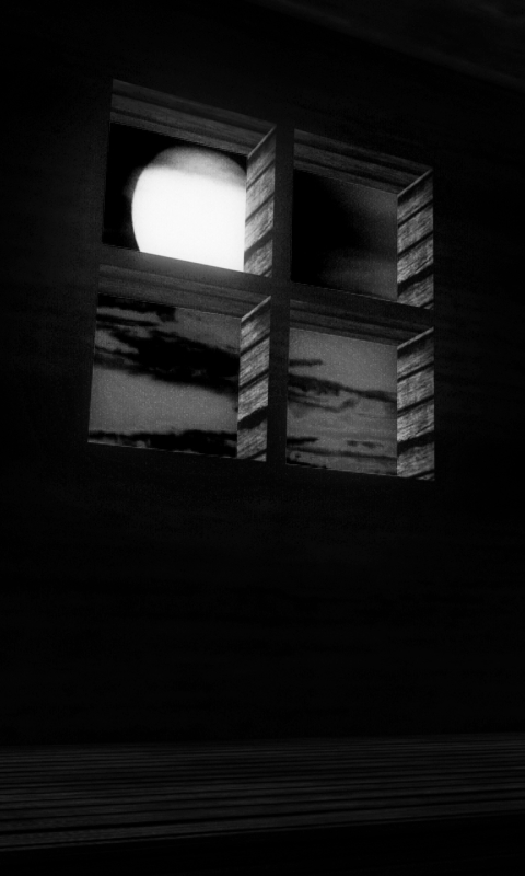 Download mobile wallpaper Moon, Wood, Window, Man Made for free.