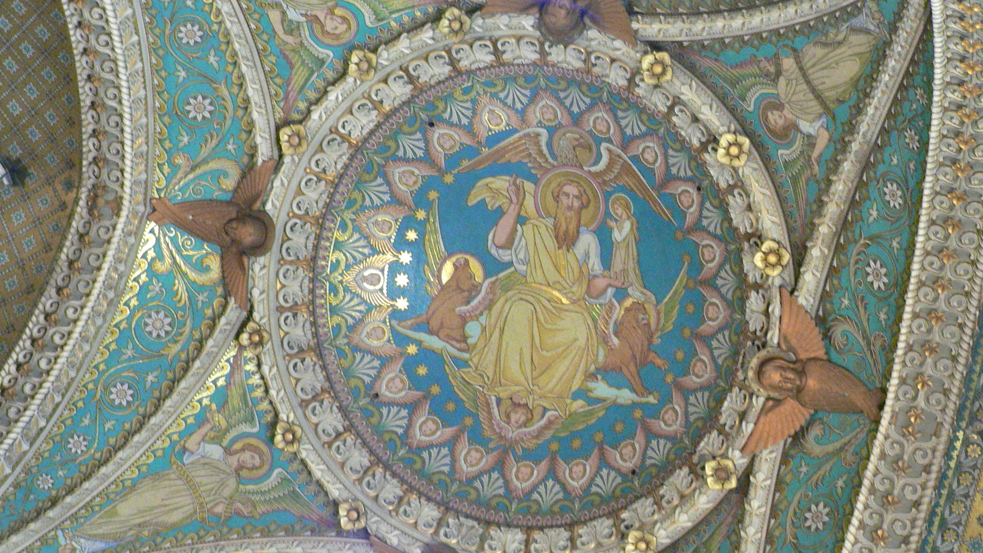 Download mobile wallpaper Basilica Of Notre Dame De Fourvière, Basilicas, Religious for free.