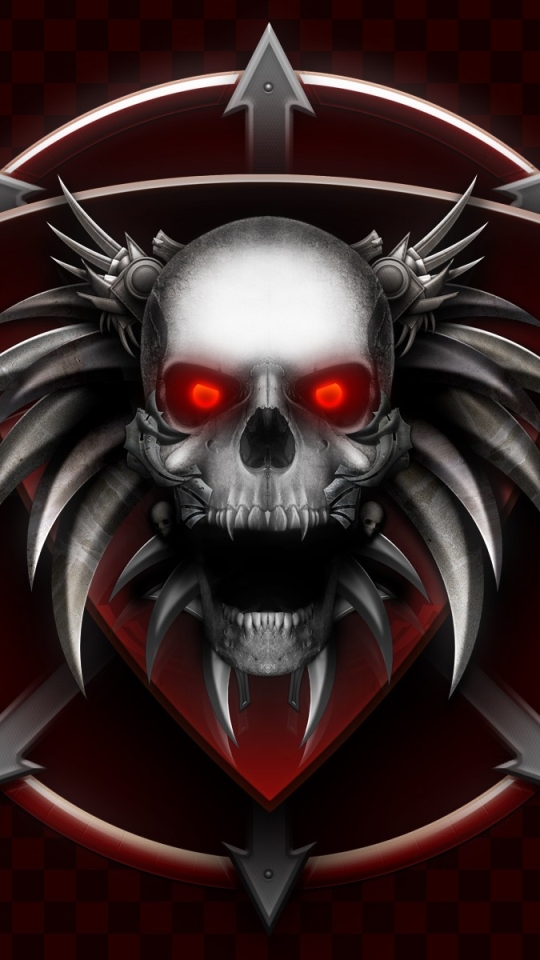 Download mobile wallpaper Dark, Skull for free.