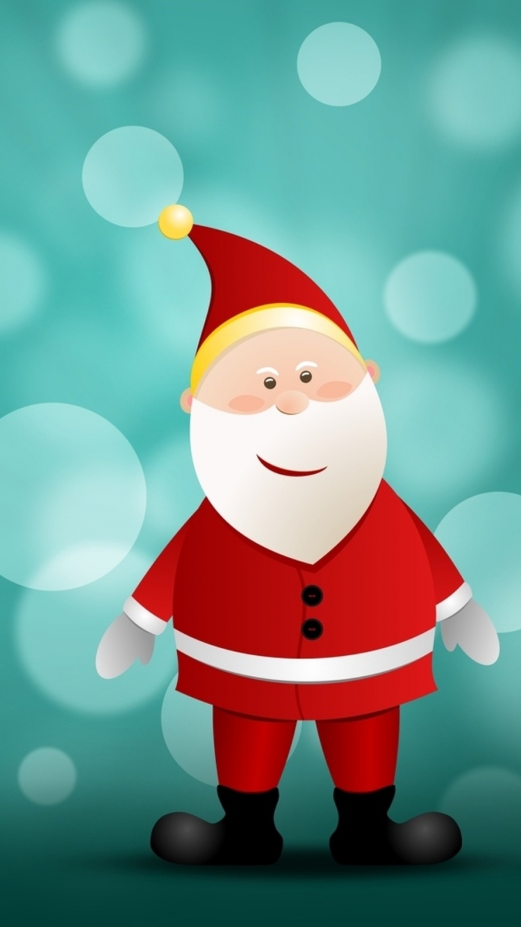 Handy-Wallpaper Feiertage, Weihnachtsmann, Weihnachten, Rentier kostenlos herunterladen.