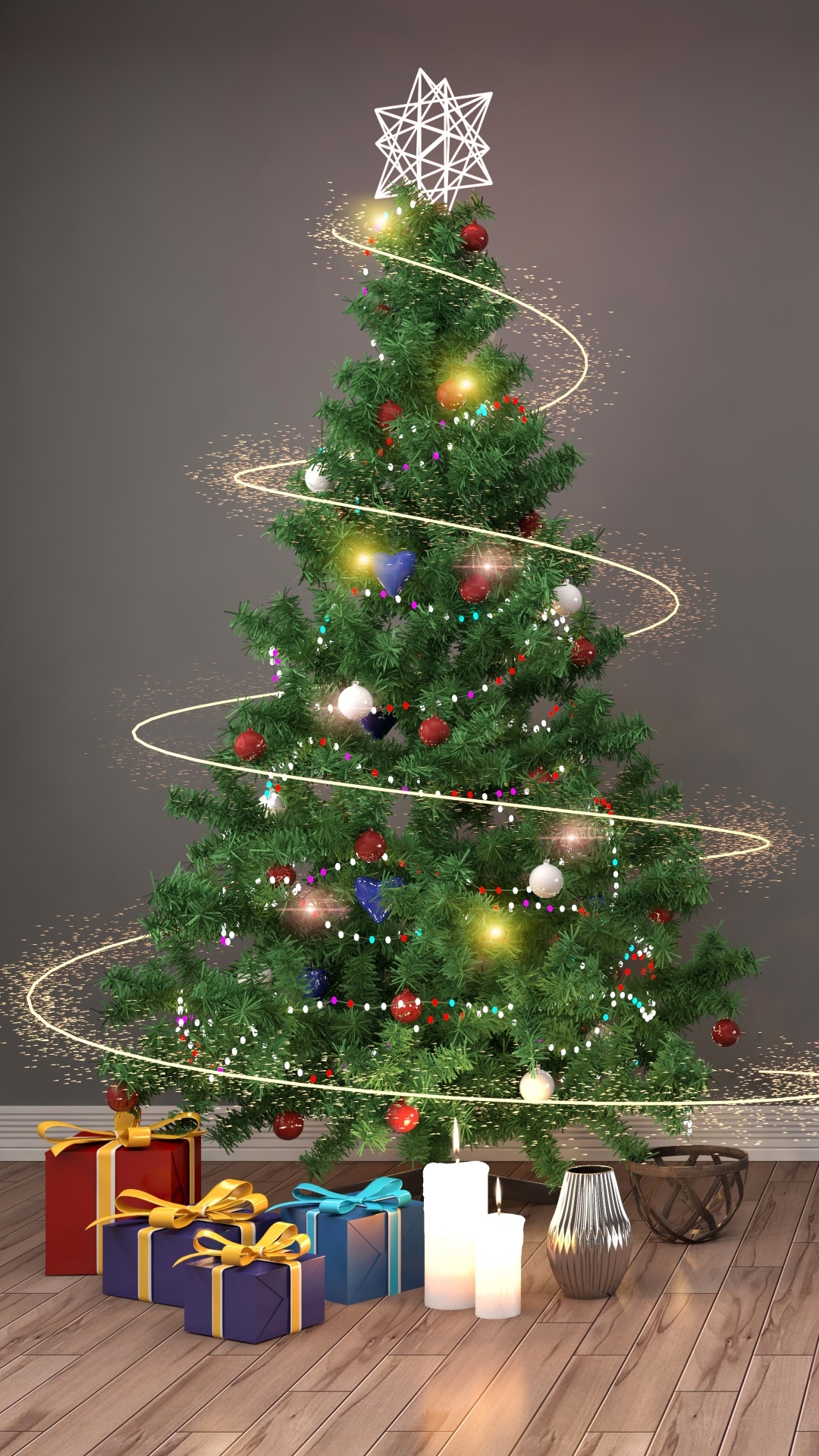 Download mobile wallpaper Christmas, Holiday, Gift, Christmas Tree for free.