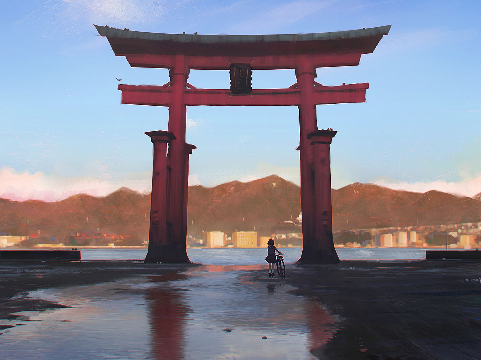 780900 baixar papel de parede anime, santuário, torii - protetores de tela e imagens gratuitamente