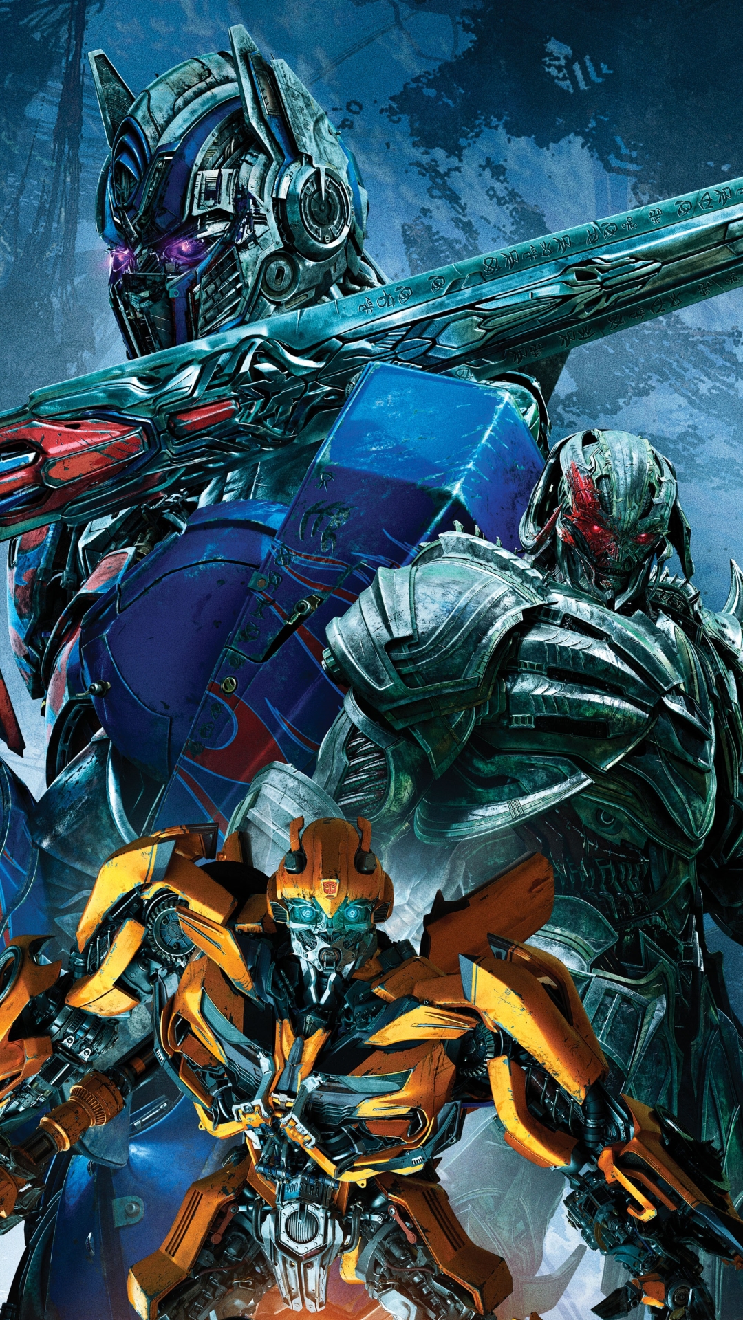 Download mobile wallpaper Transformers, Movie, Megatron, Optimus Prime, Bumblebee (Transformers), Transformers: The Last Knight for free.