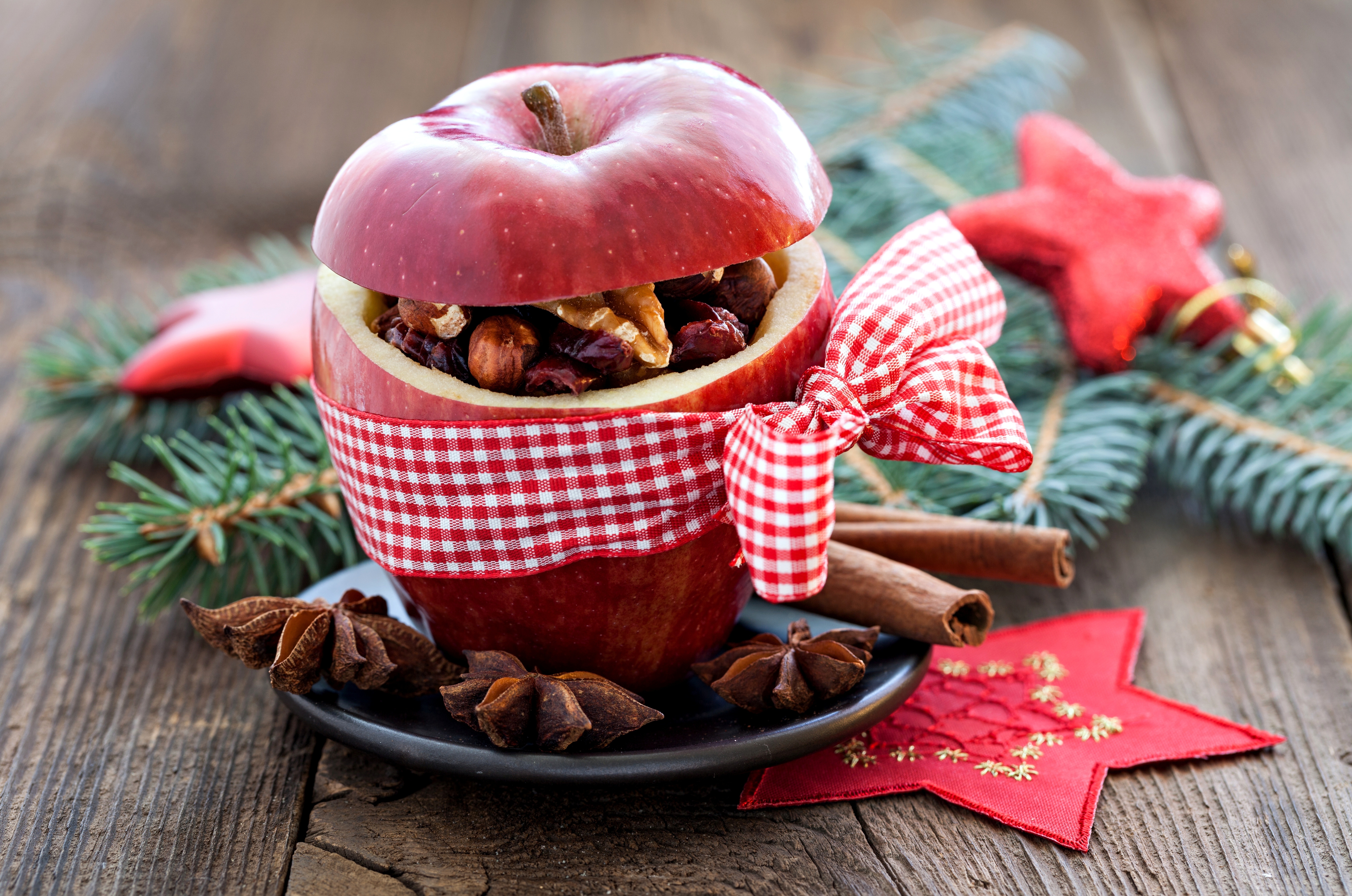 Handy-Wallpaper Feiertage, Weihnachten, Apfel, Speisen kostenlos herunterladen.