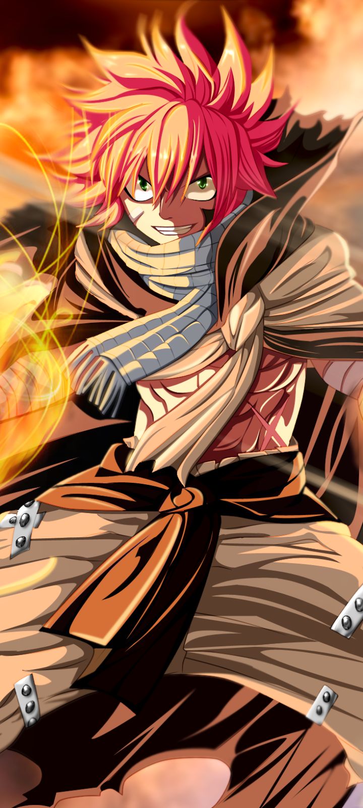 Download mobile wallpaper Anime, Scarf, Fairy Tail, Natsu Dragneel for free.