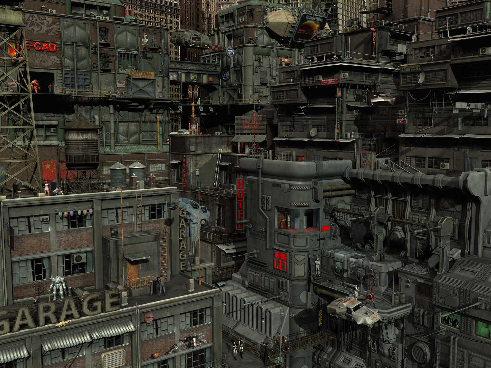 Free download wallpaper City, Sci Fi on your PC desktop