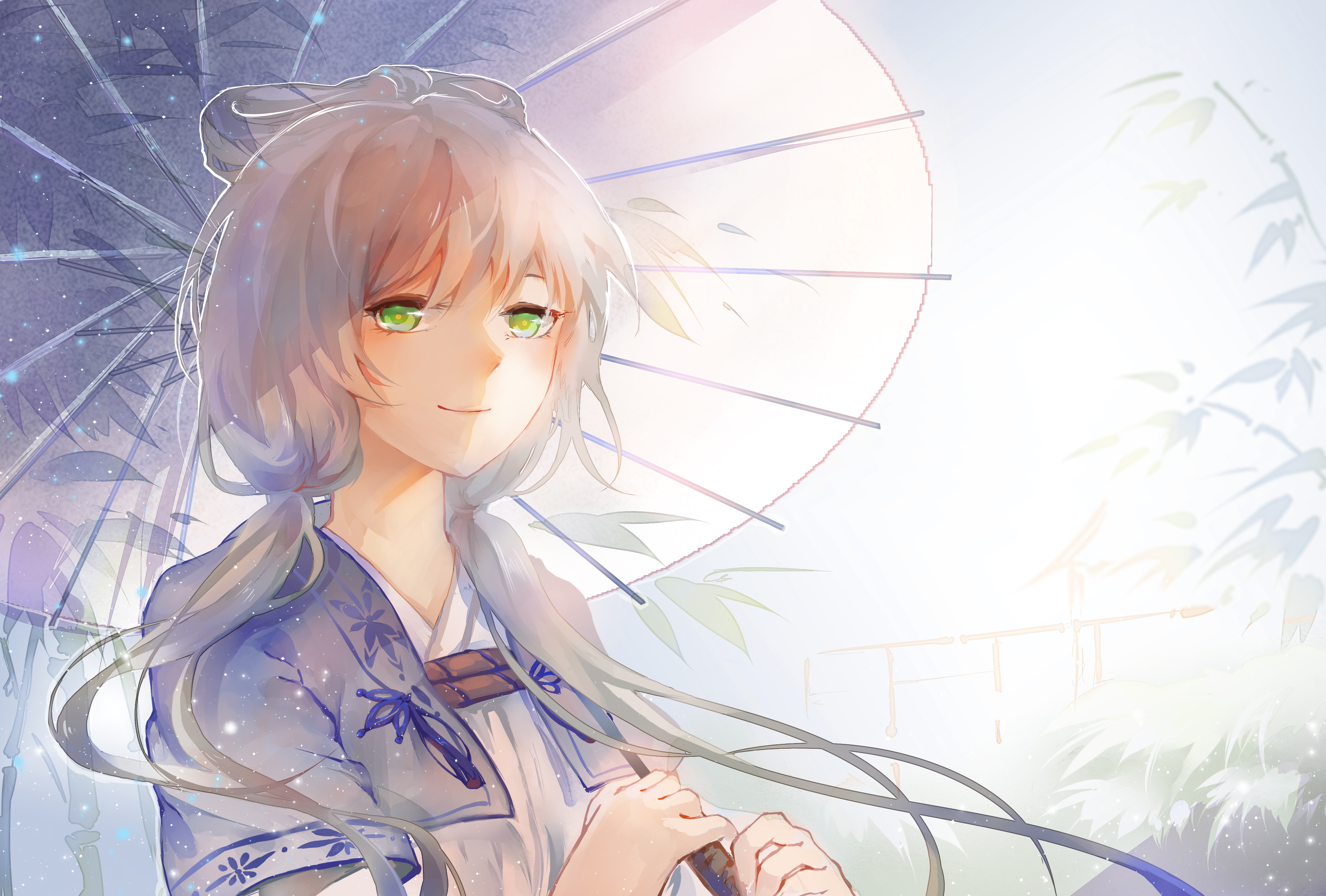 Free download wallpaper Anime, Blonde, Vocaloid, Face, Green Eyes, Luo Tianyi on your PC desktop