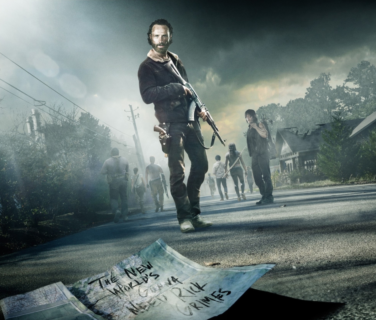 Handy-Wallpaper Fernsehserien, The Walking Dead, Rick Grimes, Andreas Lincoln kostenlos herunterladen.