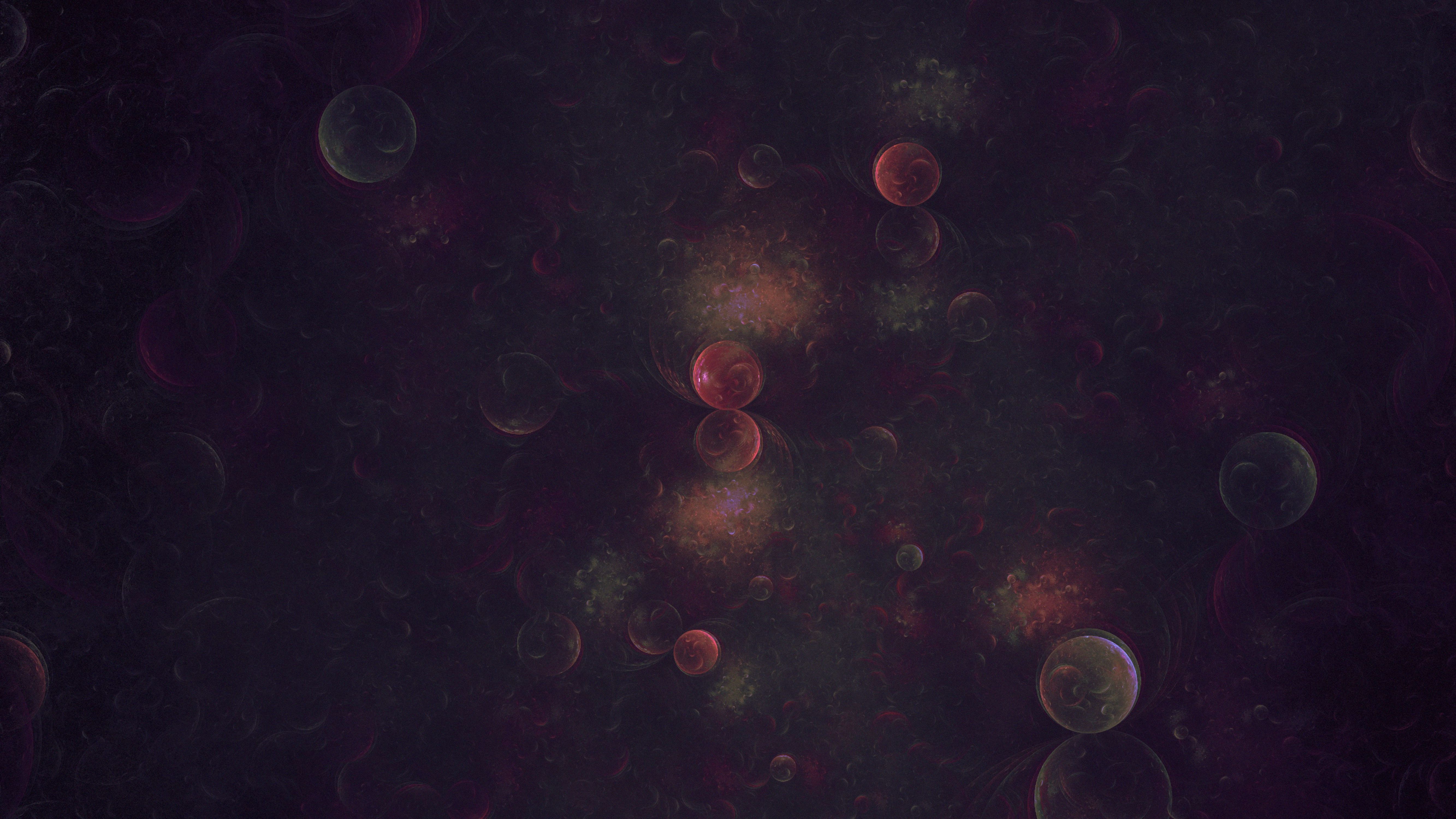 space, abstract, circles, form, fractal, forms, balls