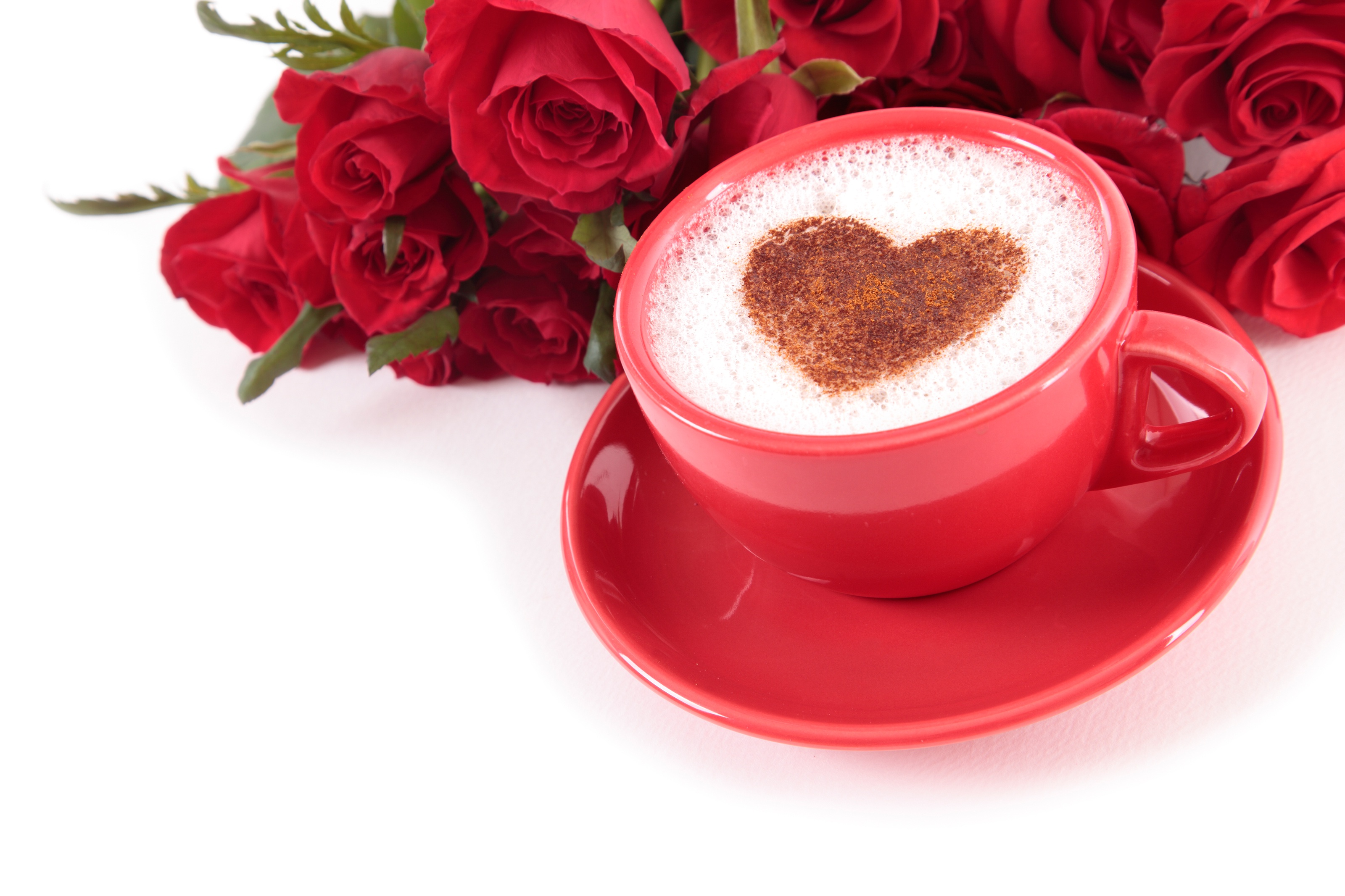 Free download wallpaper Food, Coffee, Rose, Cup, Heart Shaped on your PC desktop