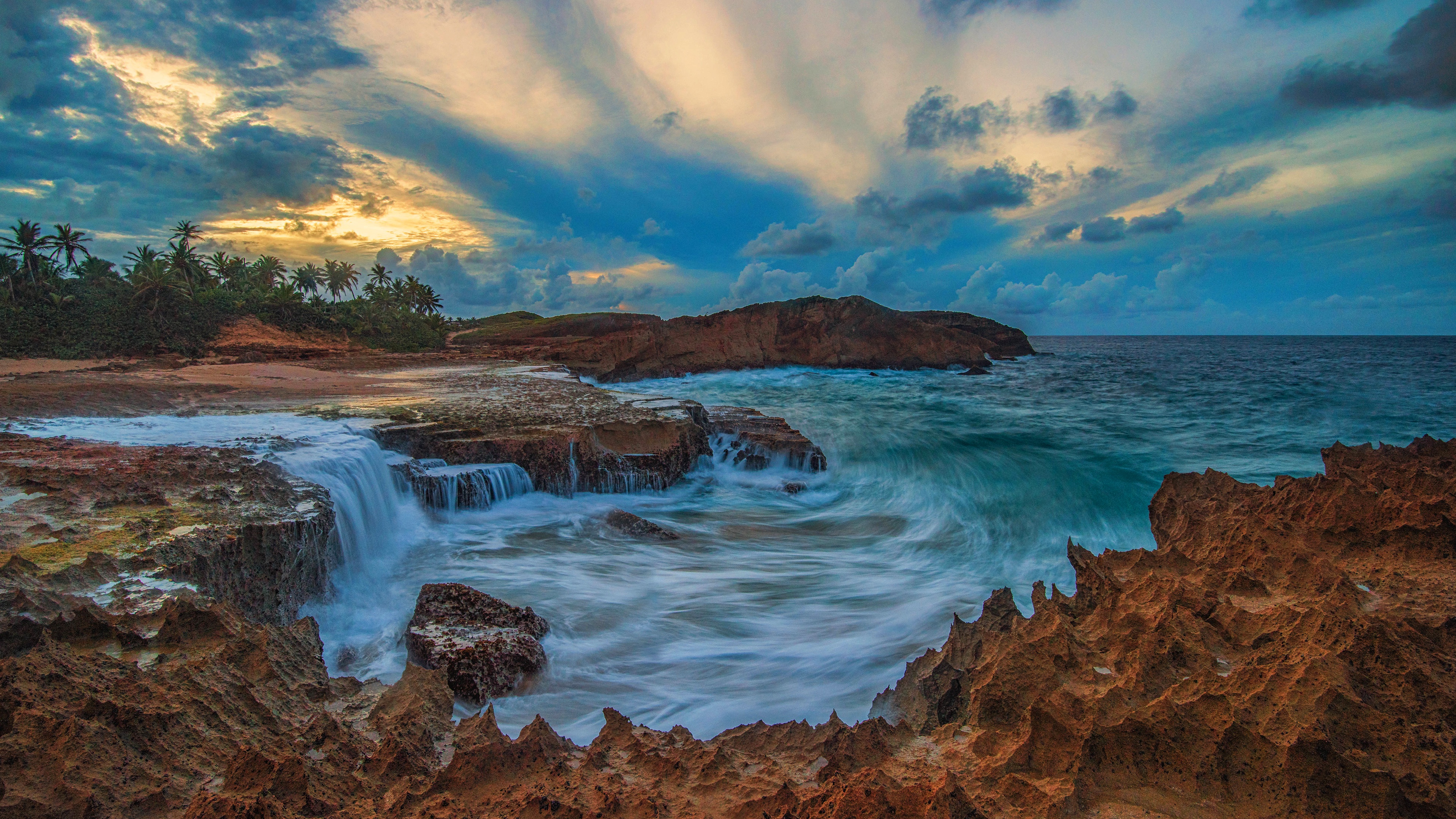 Laden Sie das Küste, Wasserfall, Wolke, Meer, Erde/natur-Bild kostenlos auf Ihren PC-Desktop herunter