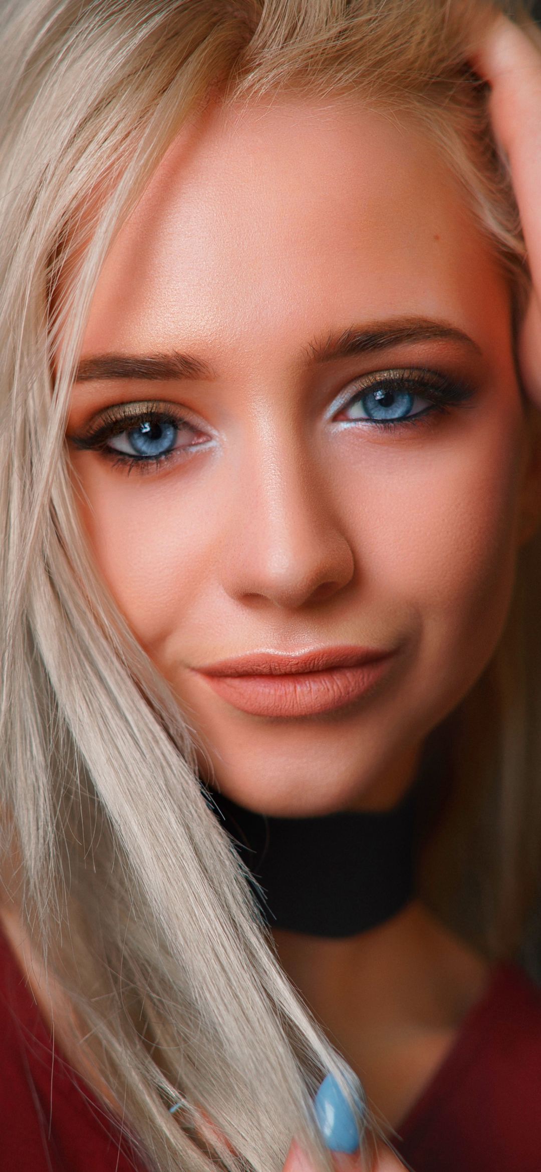 Download mobile wallpaper Face, Model, Women, Blue Eyes, Victoria Zheltyakova for free.