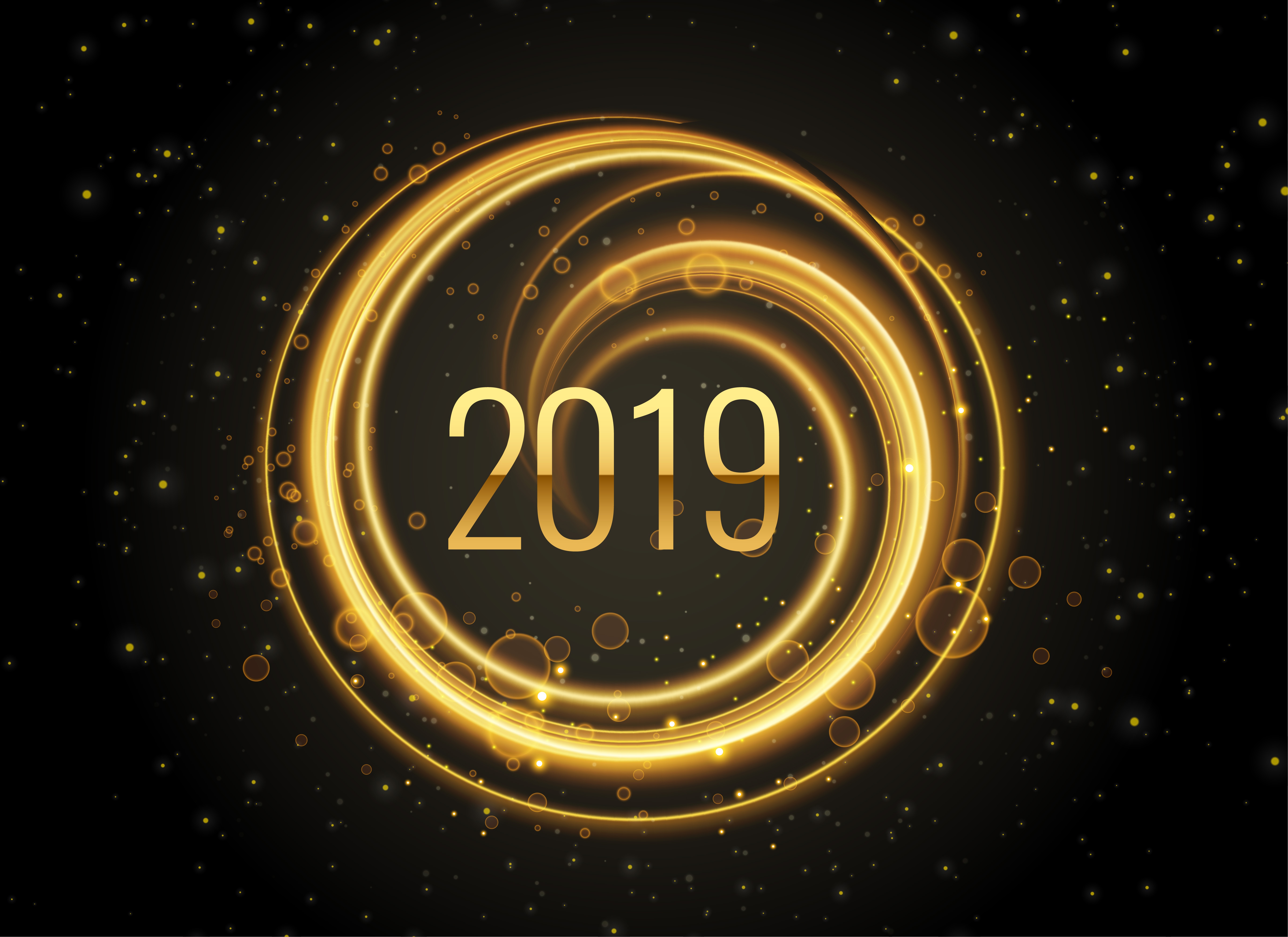 Descarga gratis la imagen Día Festivo, Remolino, Año Nuevo 2019 en el escritorio de tu PC