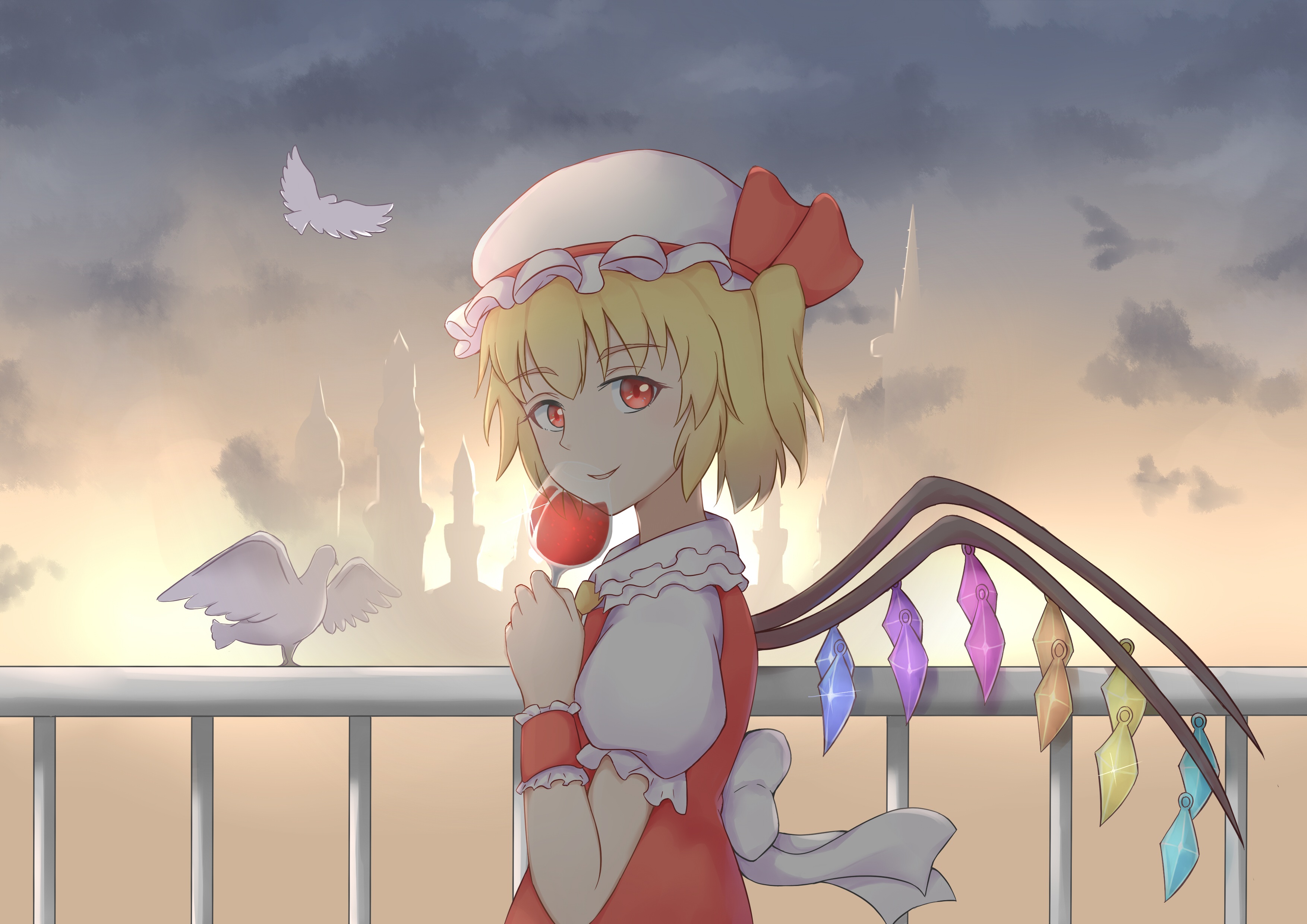 Descarga gratuita de fondo de pantalla para móvil de Animado, Flandre Escarlata, Touhou.