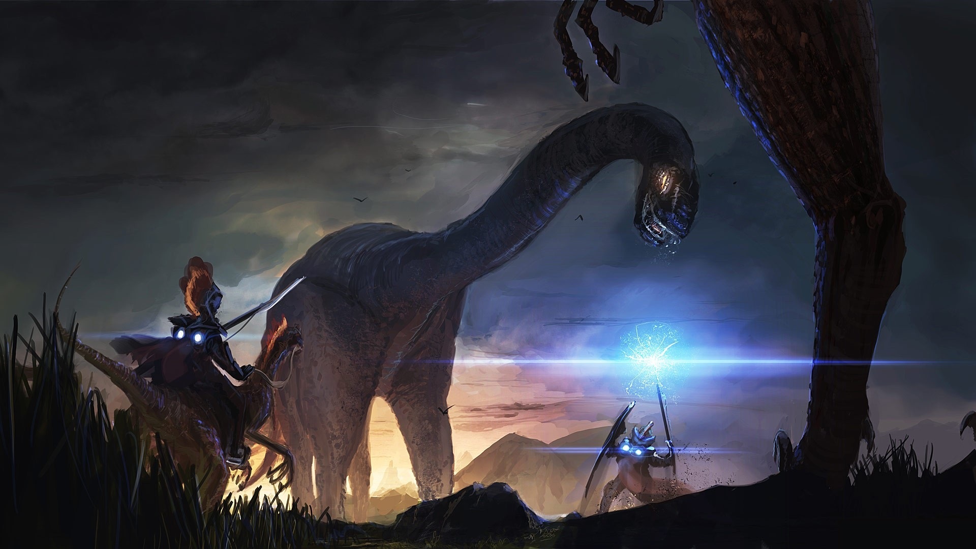 dinosaurs, fantasy HD wallpaper