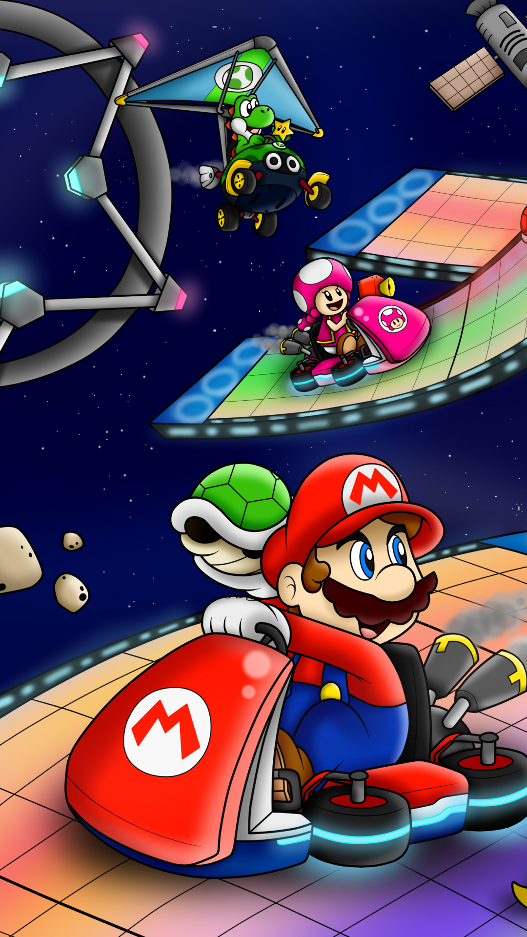 Download mobile wallpaper Mario, Video Game, Yoshi, Toadette (Super Mario), Mario Kart 8 for free.