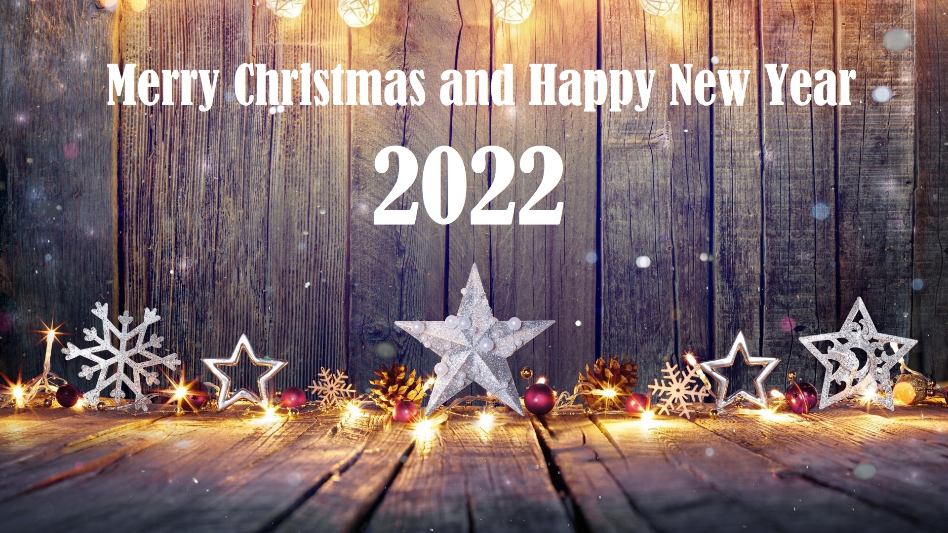 PCデスクトップにクリスマスオーナメント, ホリデー, メリークリスマス, クリスマスのあかり, あけましておめでとう, 2022年新年画像を無料でダウンロード