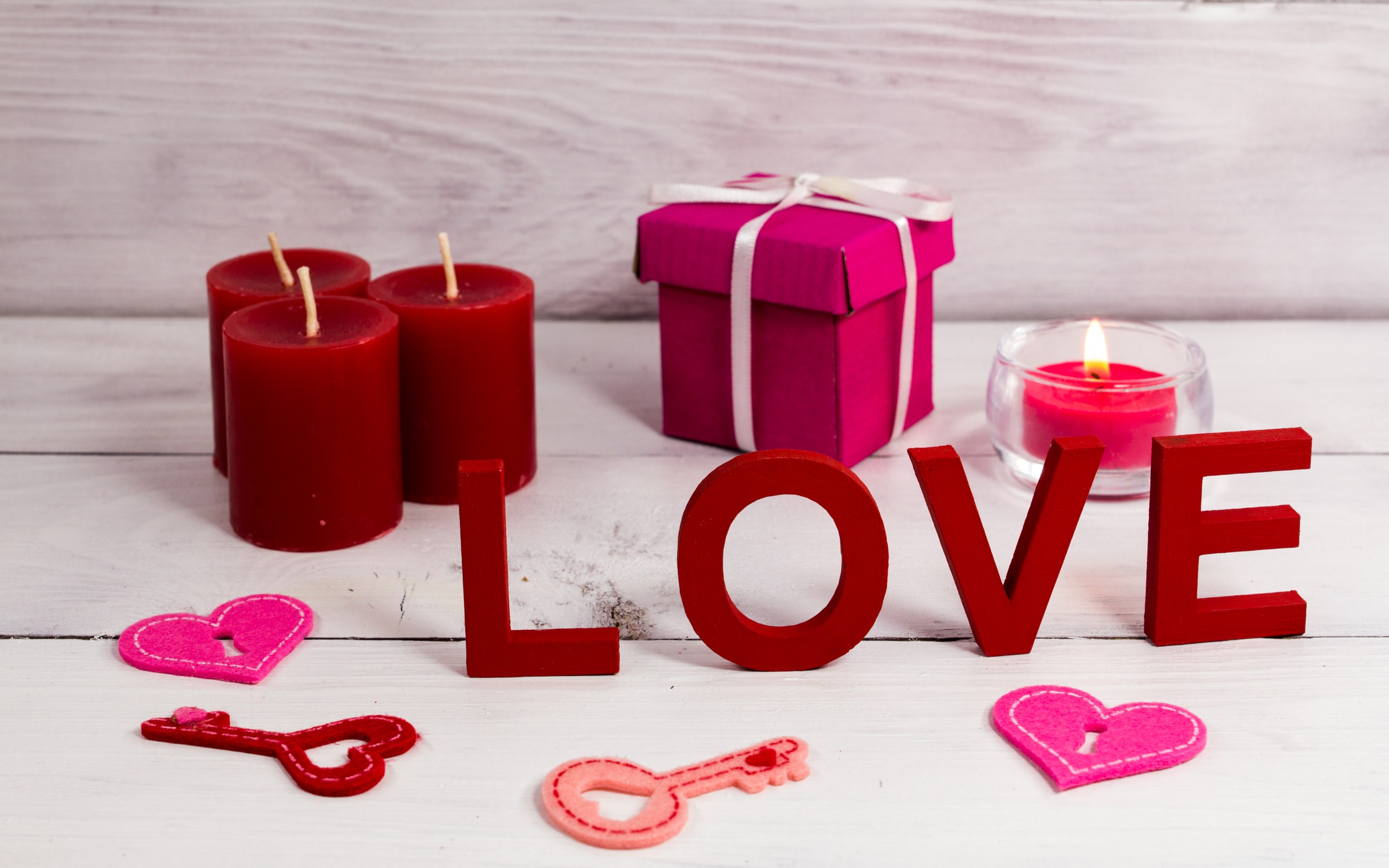 Download mobile wallpaper Love, Gift, Candle, Photography, Romantic for free.