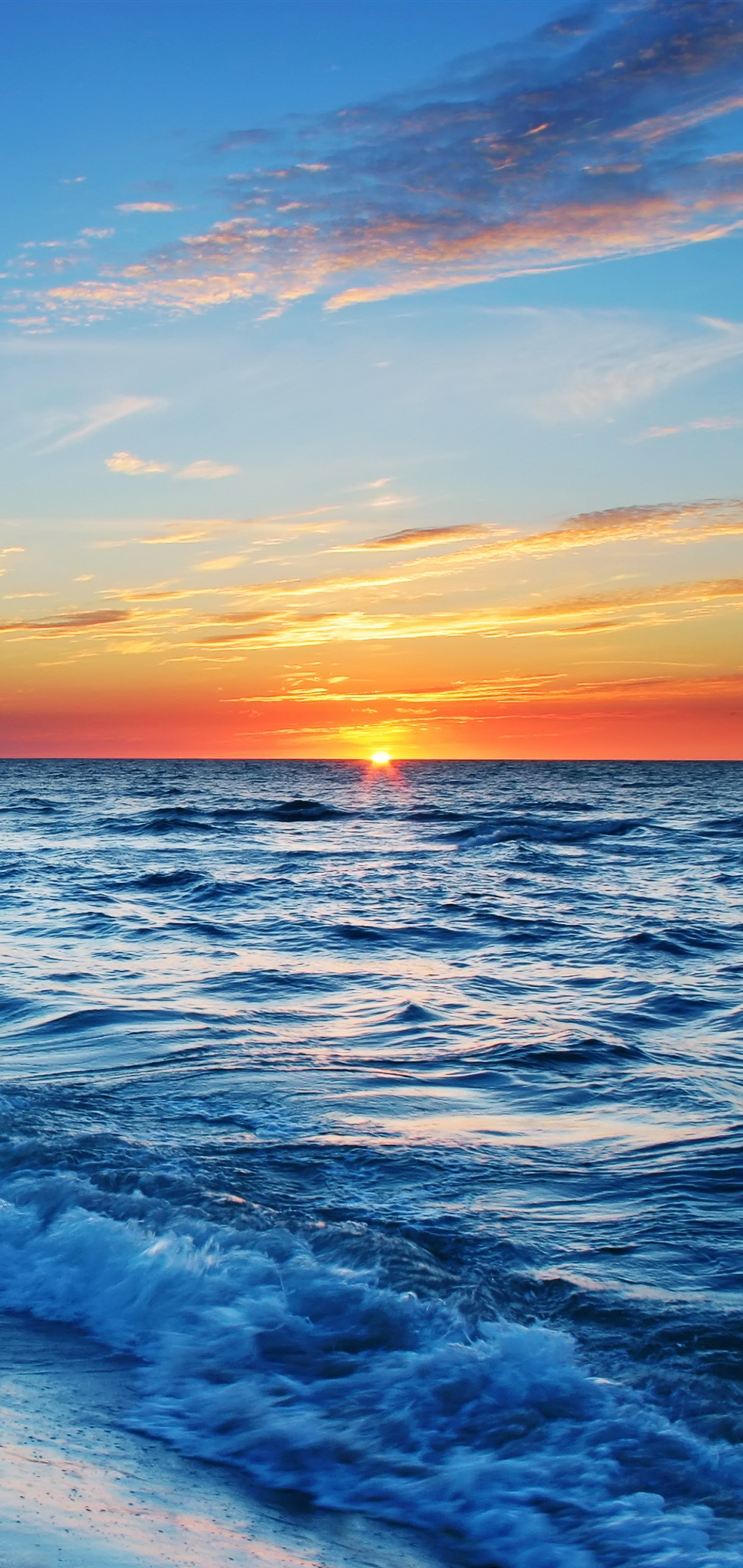 Descarga gratuita de fondo de pantalla para móvil de Naturaleza, Cielo, Horizonte, Océano, Atardecer, Tierra/naturaleza.