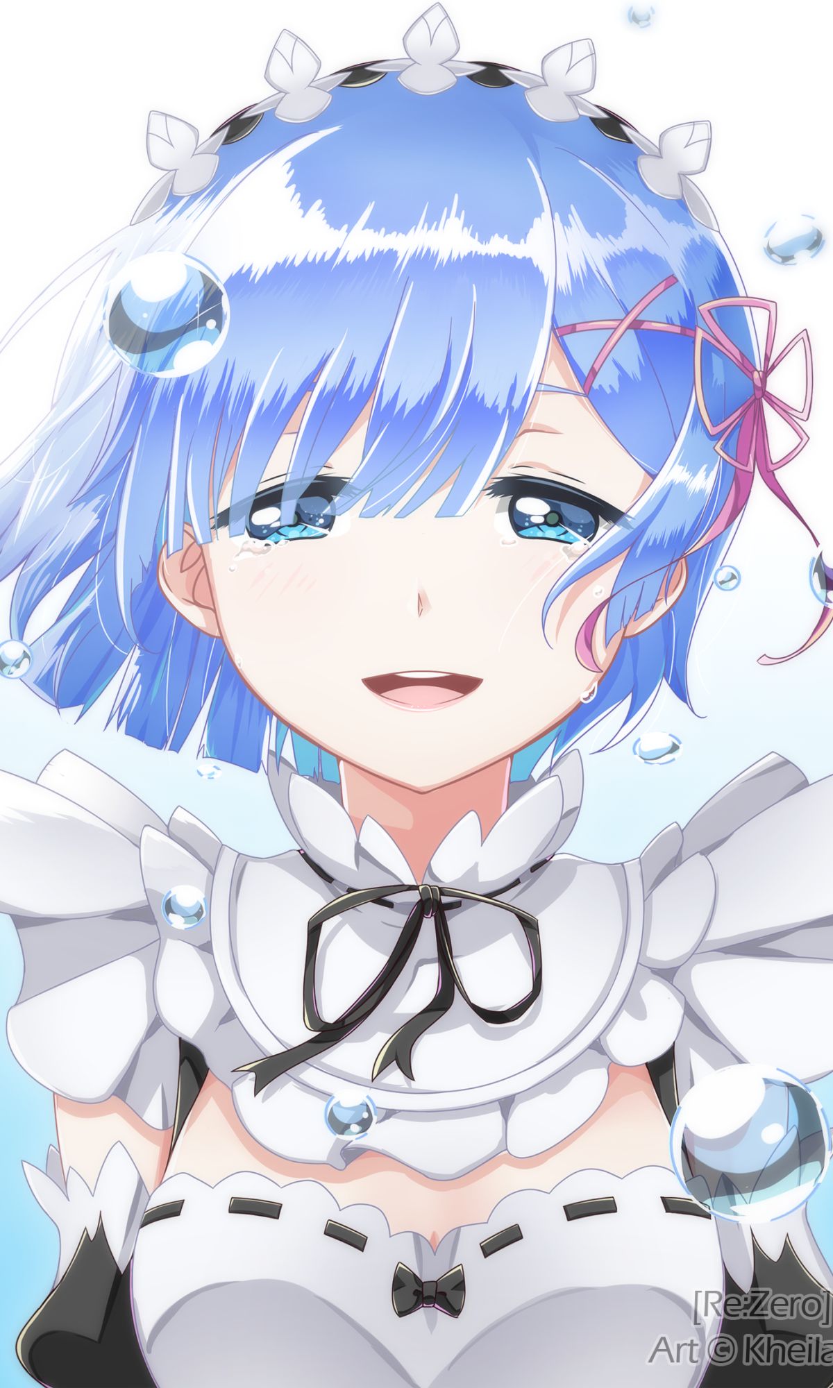 Baixar papel de parede para celular de Anime, Olhos Azuis, Cabelo Azul, Enfrentar, Re:zero Começando A Vida Em Outro Mundo, Rem (Re:zero) gratuito.