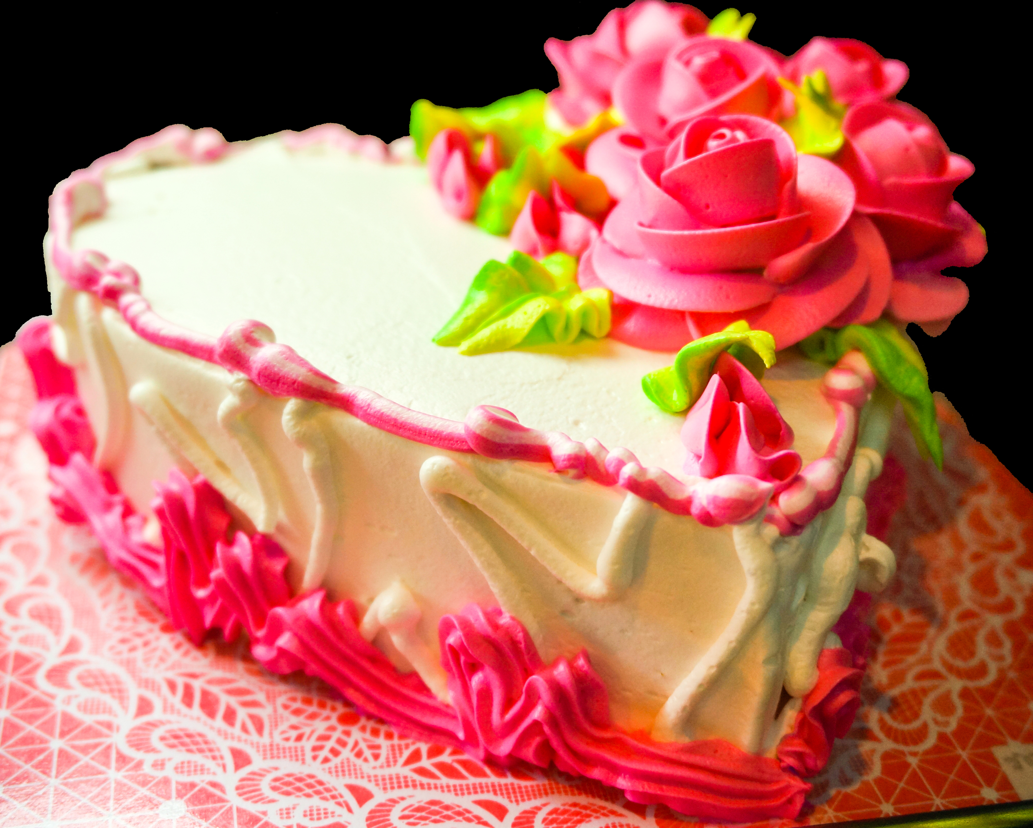 Download mobile wallpaper Food, Flower, Cake, Cream, Pastry for free.