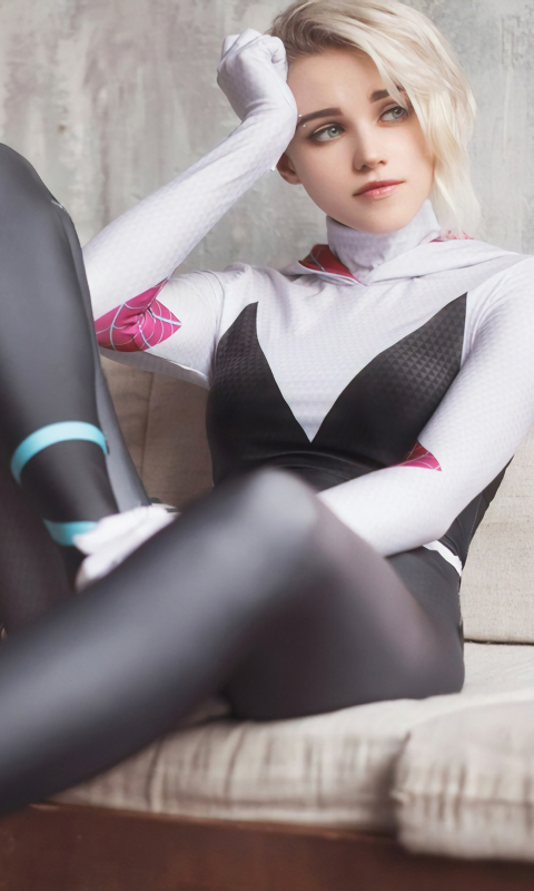 Baixar papel de parede para celular de Loiro, Mulheres, Cabelo Curto, Cabelo Loiro, Cosplay, Gwen Stacy gratuito.