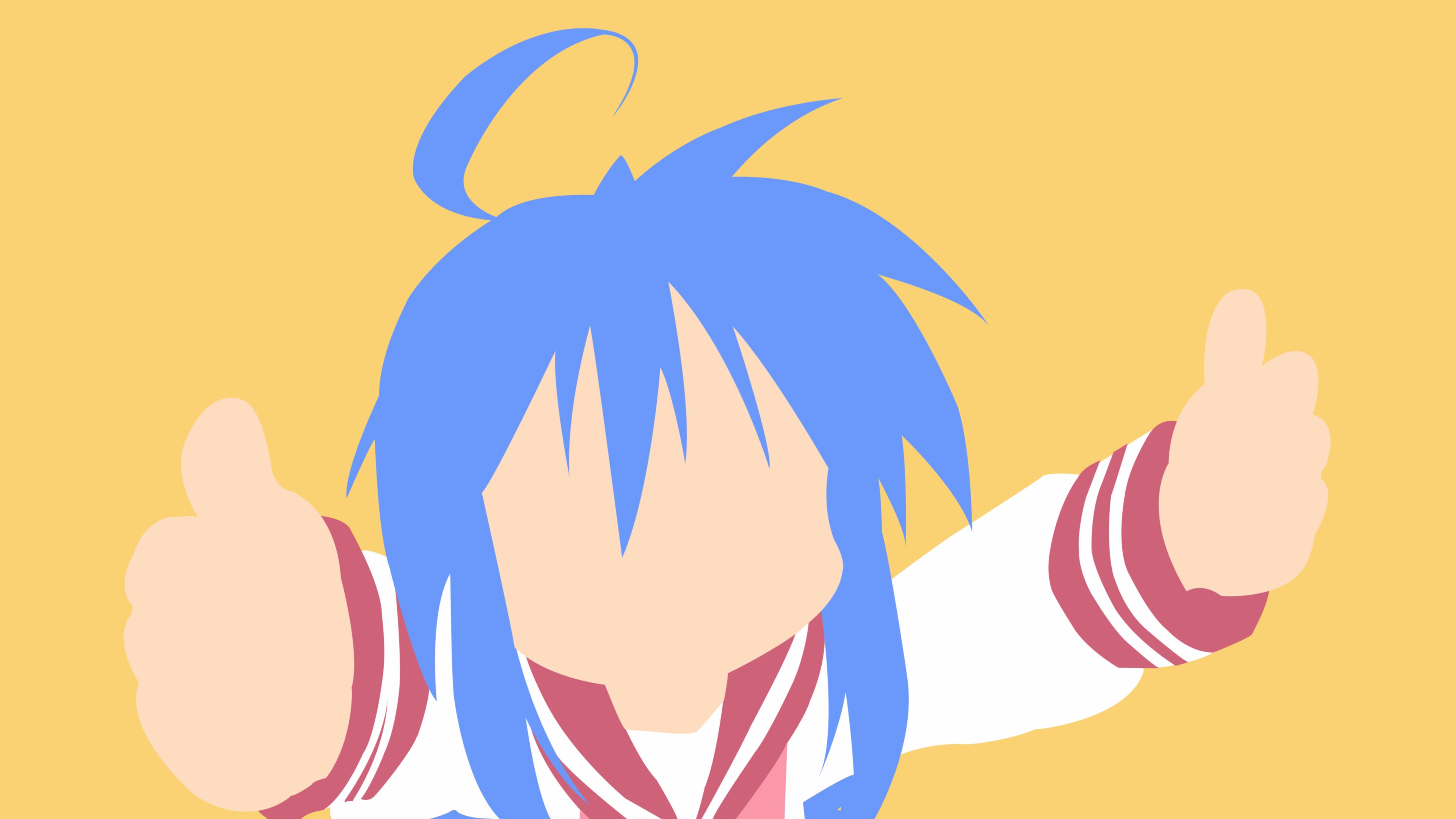 Laden Sie das Minimalistisch, Animes, Raki Suta: Lucky Star, Konata Izumi-Bild kostenlos auf Ihren PC-Desktop herunter