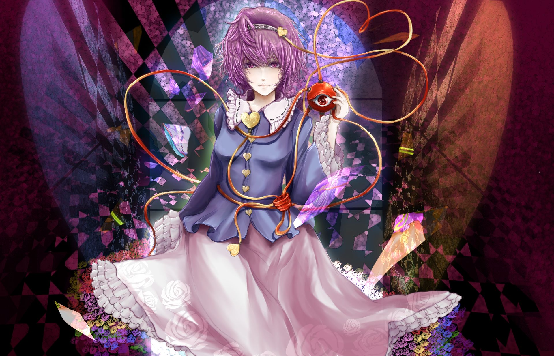 Download mobile wallpaper Anime, Touhou, Satori Komeiji for free.