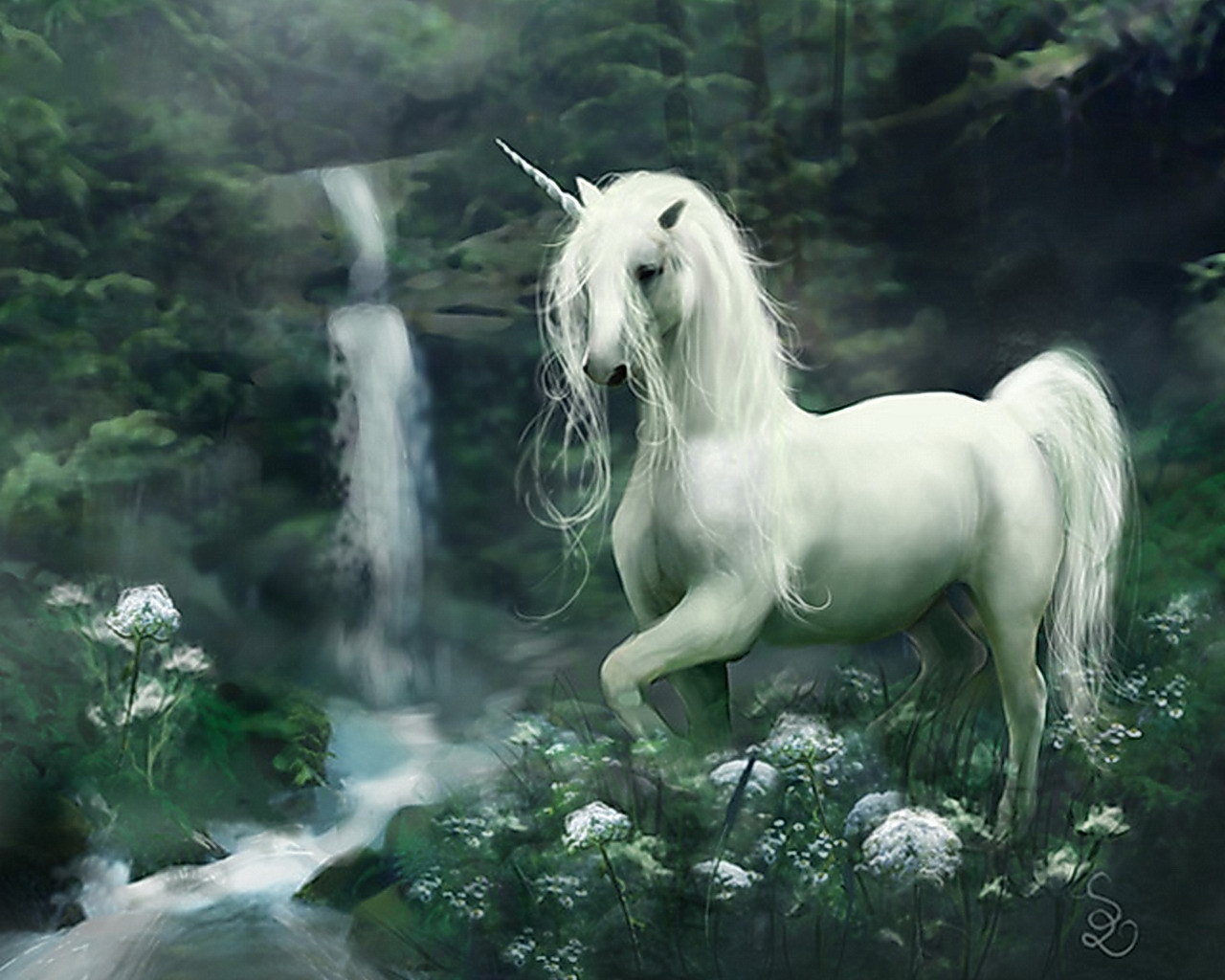 11669 Hintergrundbild herunterladen pferde, fantasie, tiere, unicorns - Bildschirmschoner und Bilder kostenlos