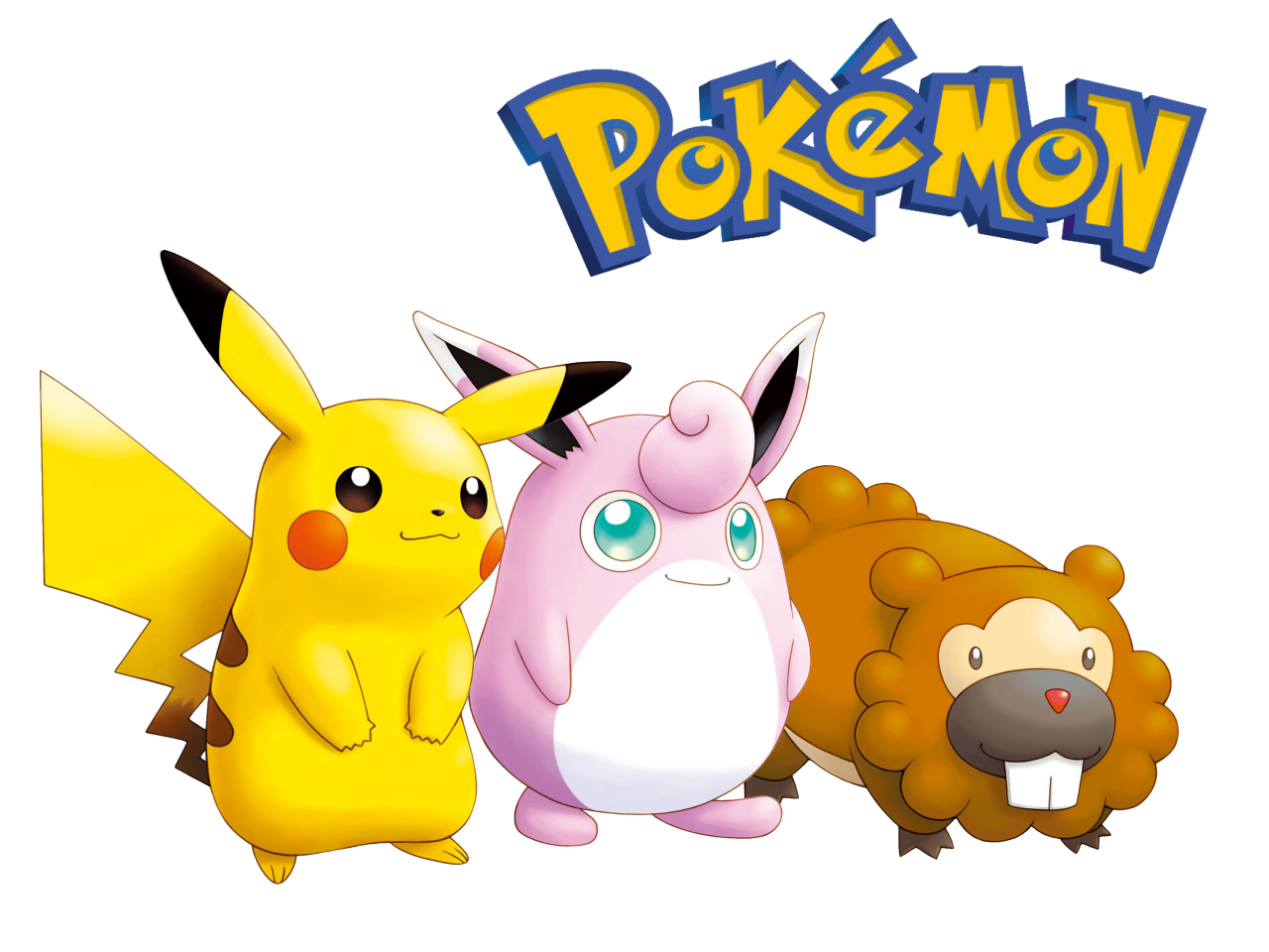 Download mobile wallpaper Pokémon, Pikachu, Video Game, Wigglytuff (Pokémon), Bidoof (Pokémon) for free.
