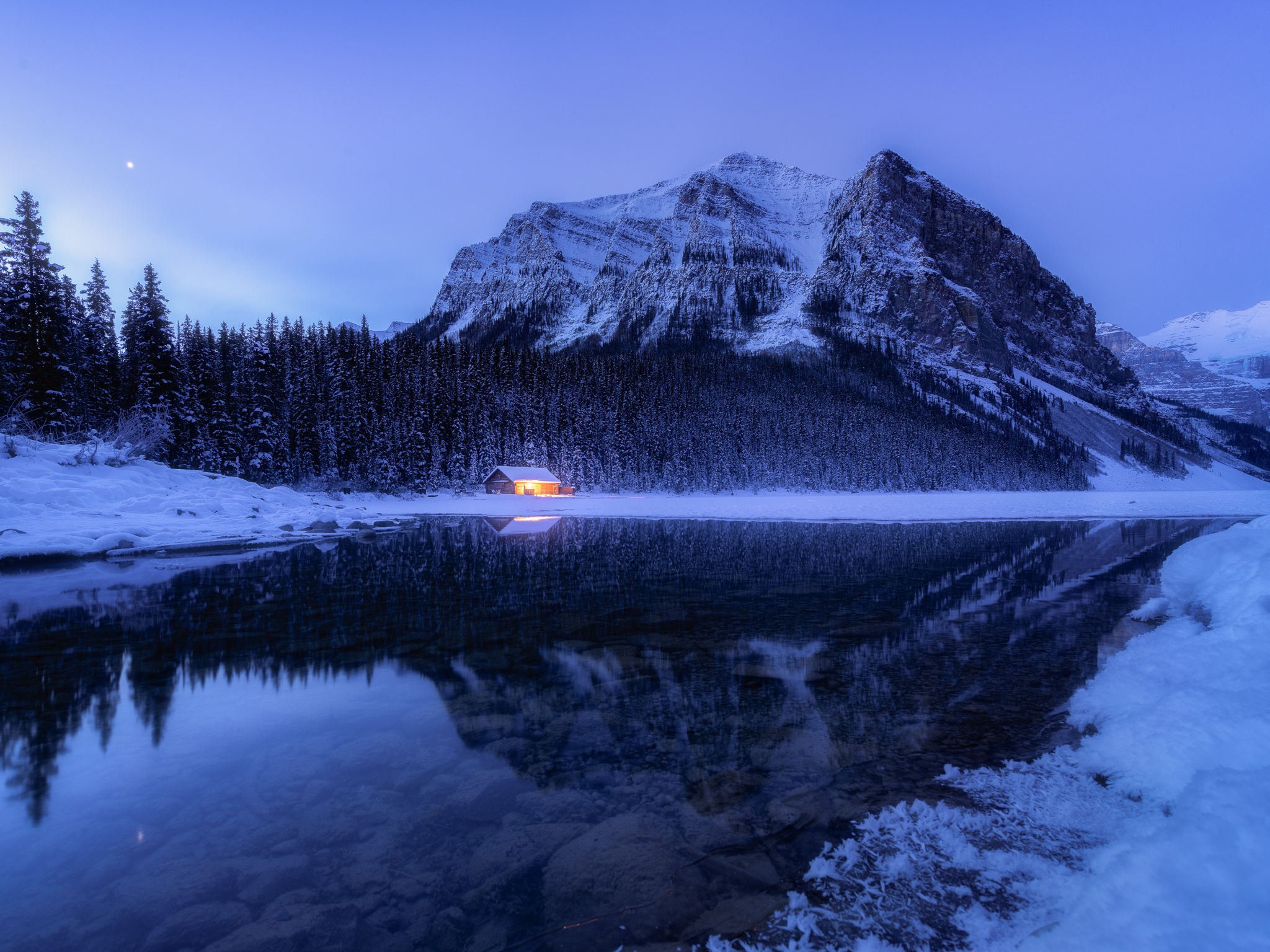 Baixe gratuitamente a imagem Inverno, Neve, Montanha, Lago, Floresta, Fotografia na área de trabalho do seu PC