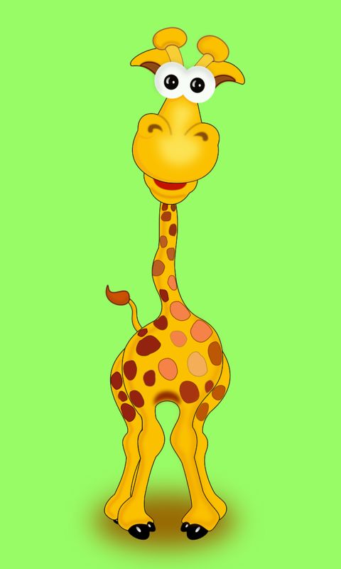 Скачать картинку Животные, Художественный, Жираф, Смешной, Смешные, Жирафа в телефон бесплатно.