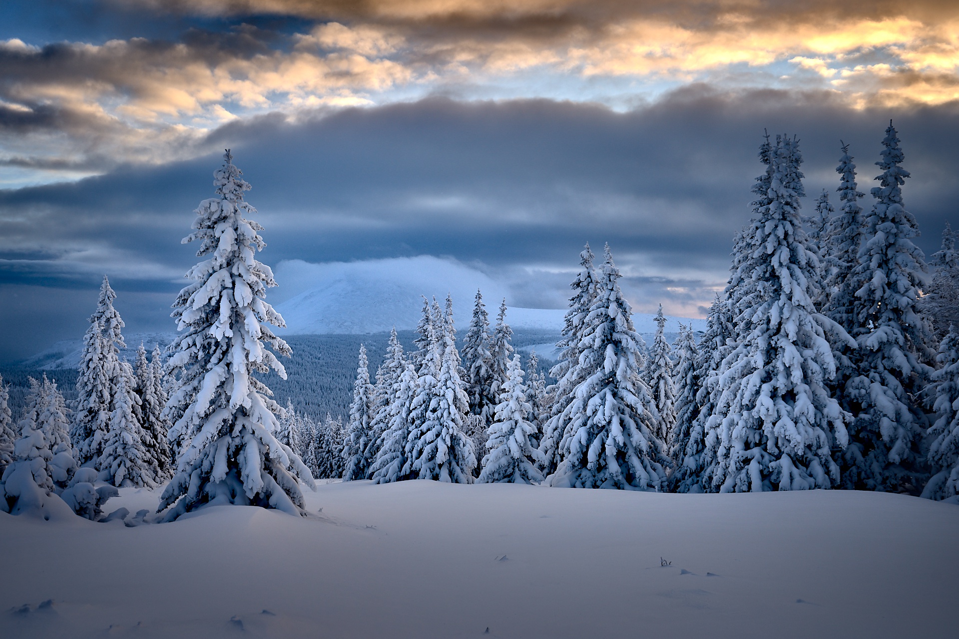 Скачать картинку Зима, Природа, Облака, Снег, Ландшафт, Земля/природа в телефон бесплатно.