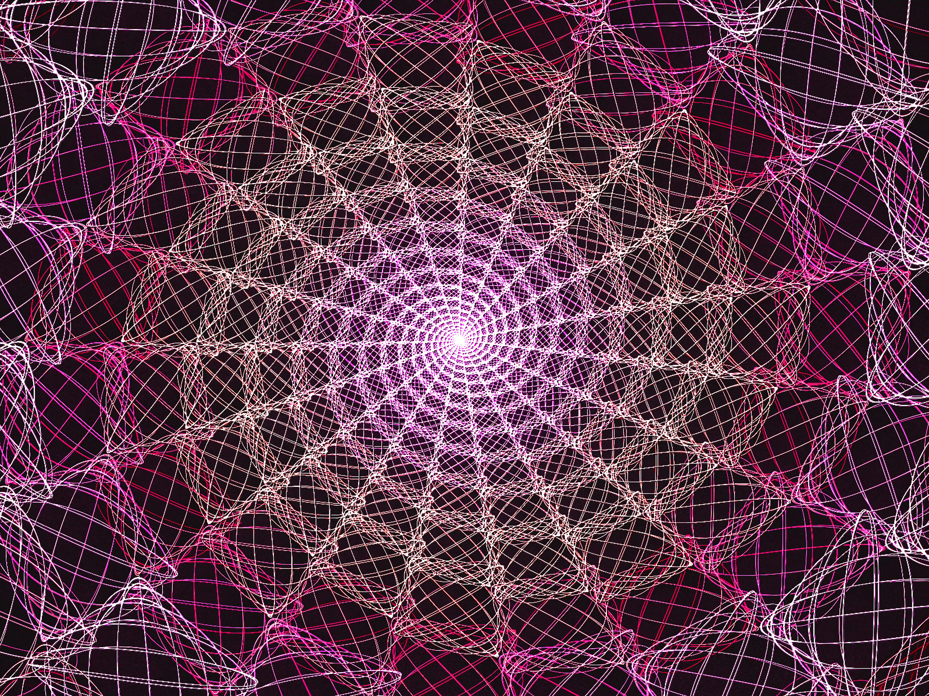 Download mobile wallpaper Web, Spiral, Glow, Fractal, Abstract for free.