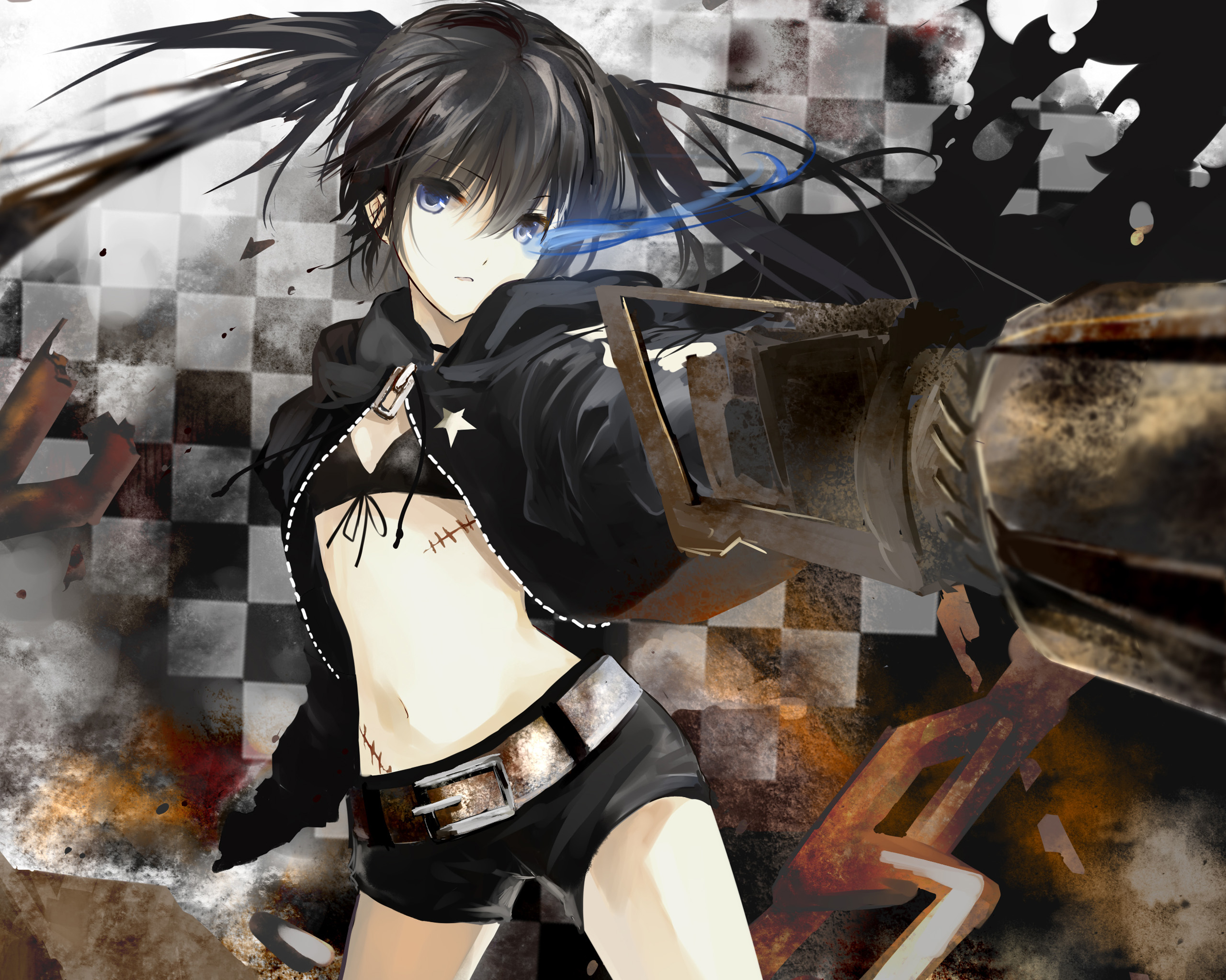 Download mobile wallpaper Anime, Black Rock Shooter for free.