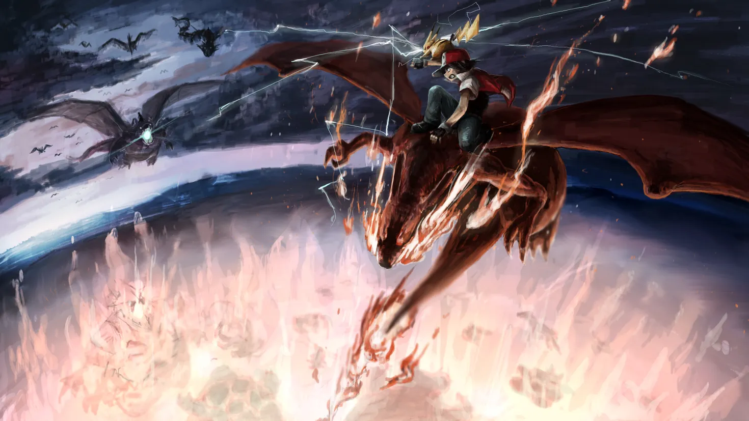 Desktop wallpaper: Charizard (Pokémon), Pokémon, Anime, Pikachu 4K free ...
