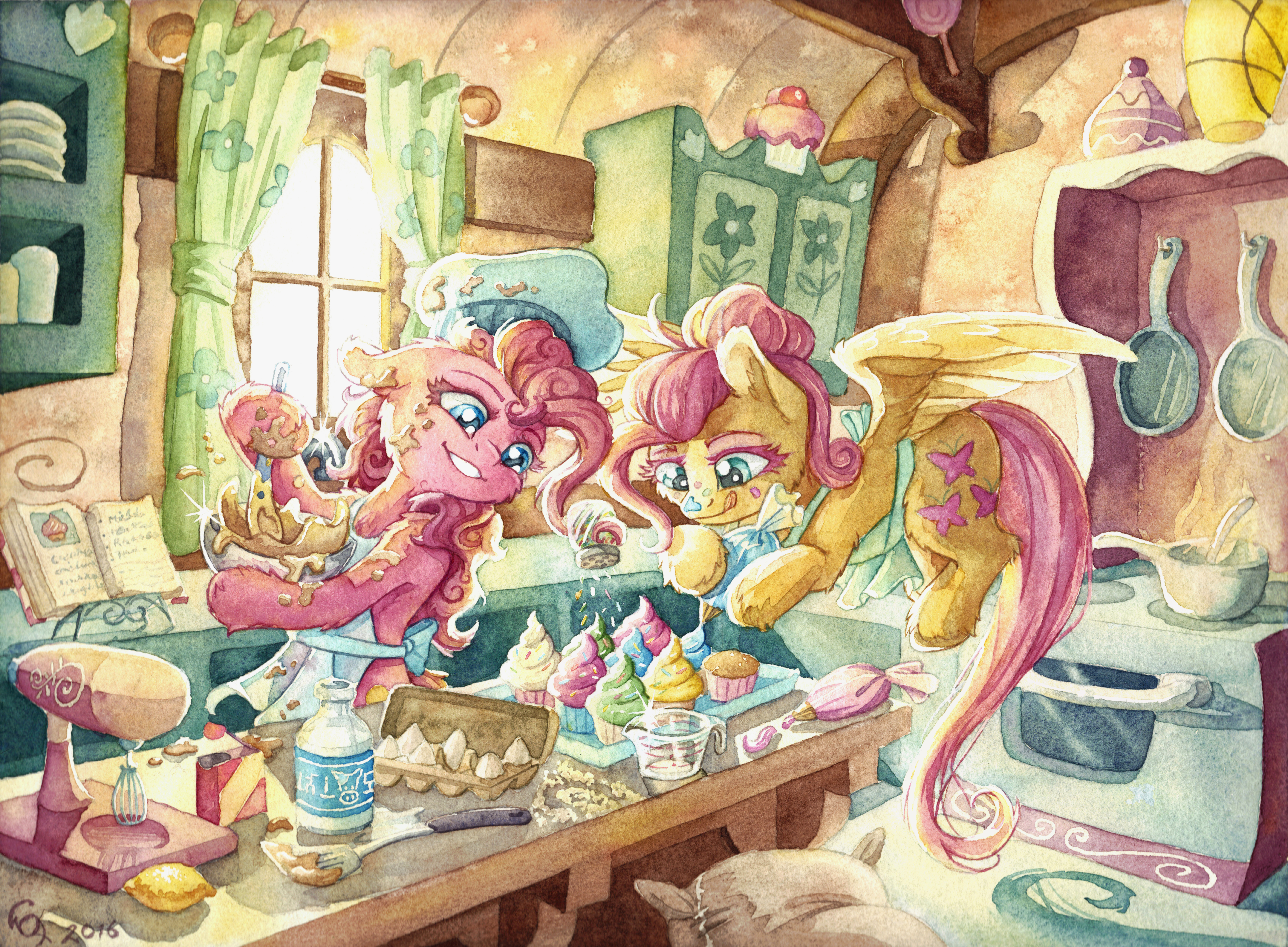 Завантажити шпалери безкоштовно Випічка, Кухня, Телешоу, Моя Маленька Поні, My Little Pony: Дружба Це Диво, Флаттершай (Мій Маленький Поні), Рожевий Пиріг картинка на робочий стіл ПК