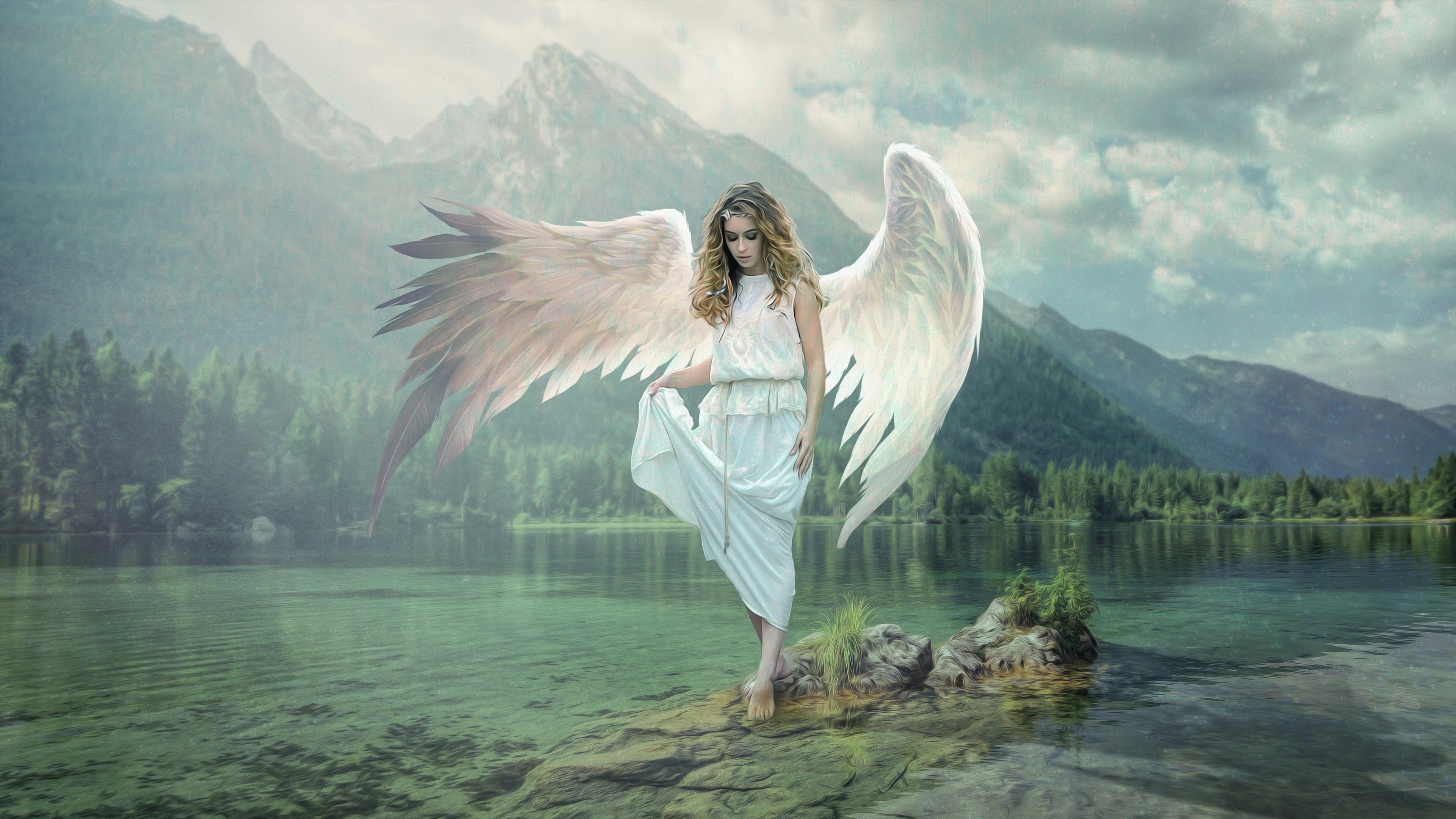 無料モバイル壁紙ファンタジー, 天使, 翼をダウンロードします。
