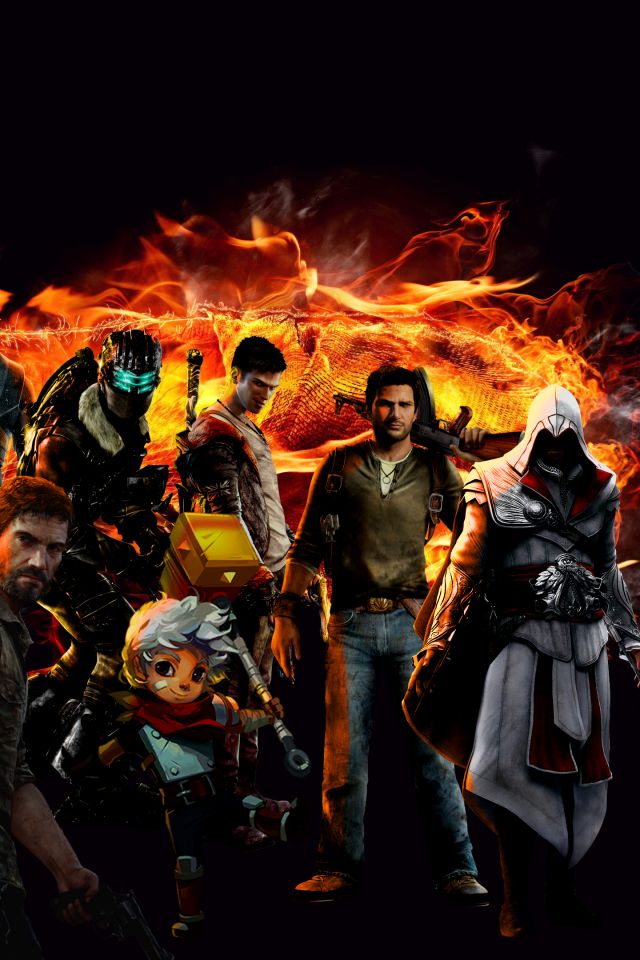 gordon freeman, video game, collage, samus aran, dante (devil may cry), remember me (video game), nilin (remember me), the last of us, ezio (assassin's creed), isaac clarke, chell (portal), devil may cry, nathan drake, the kid (bastion), bastion (video game), joel (the last of us), ellie (the last of us), lara croft, tomb raider, portal (video game), uncharted, half life, dead space, metroid, assassin's creed ii