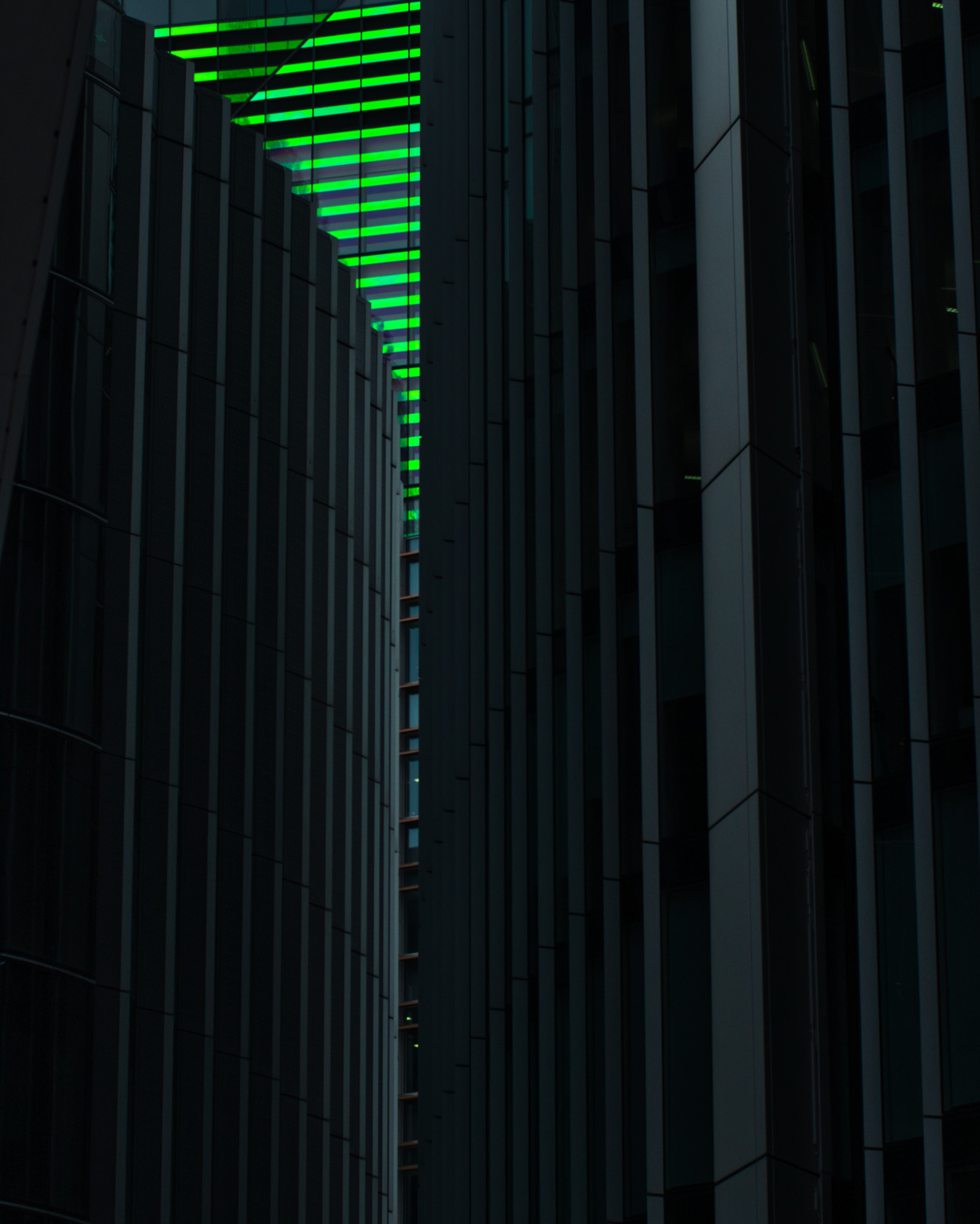 Download mobile wallpaper Building, Architecture, Lines, Dark, Minimalism for free.