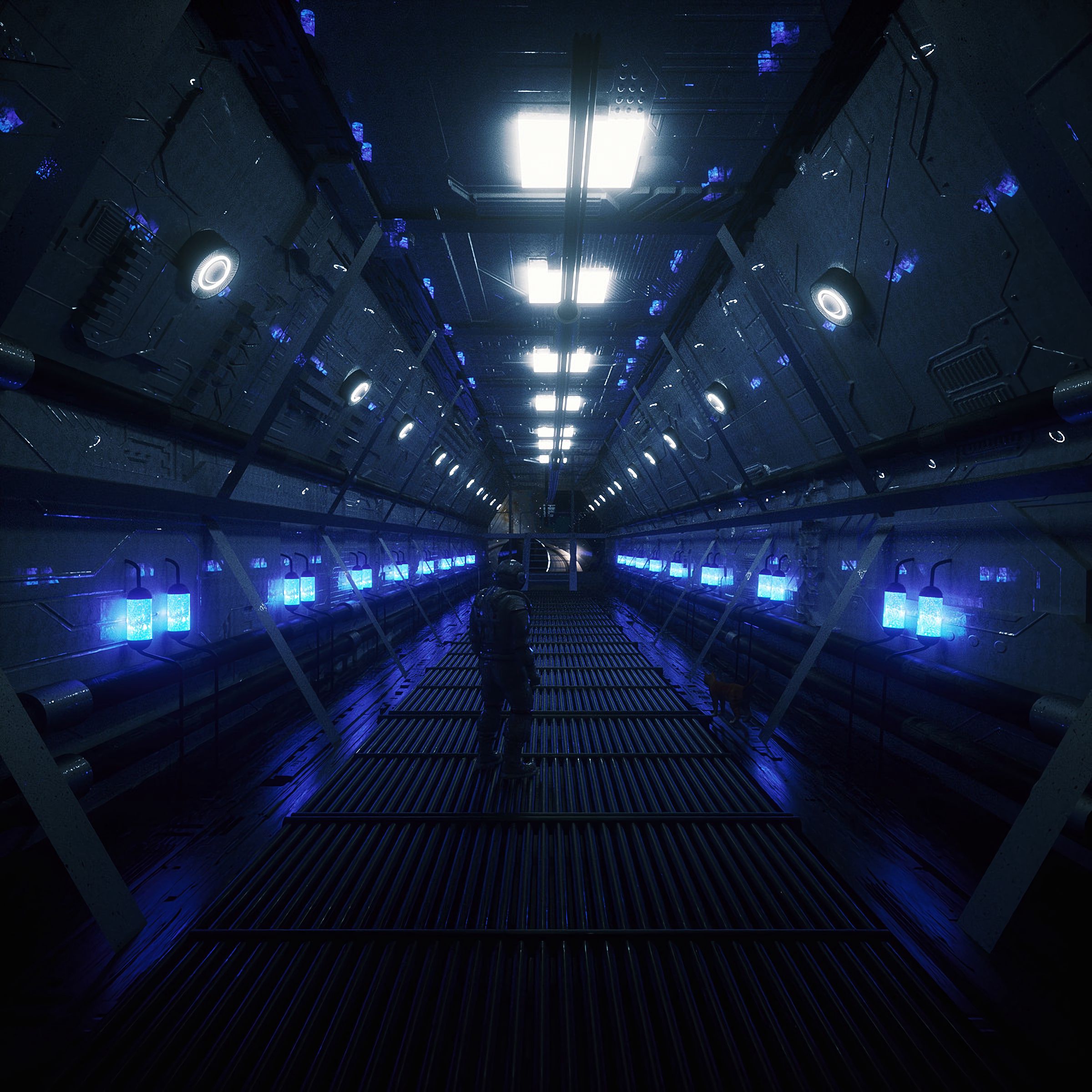 spaceship, backlight, person, art, illumination, human, station, spacesuit, space suit, render