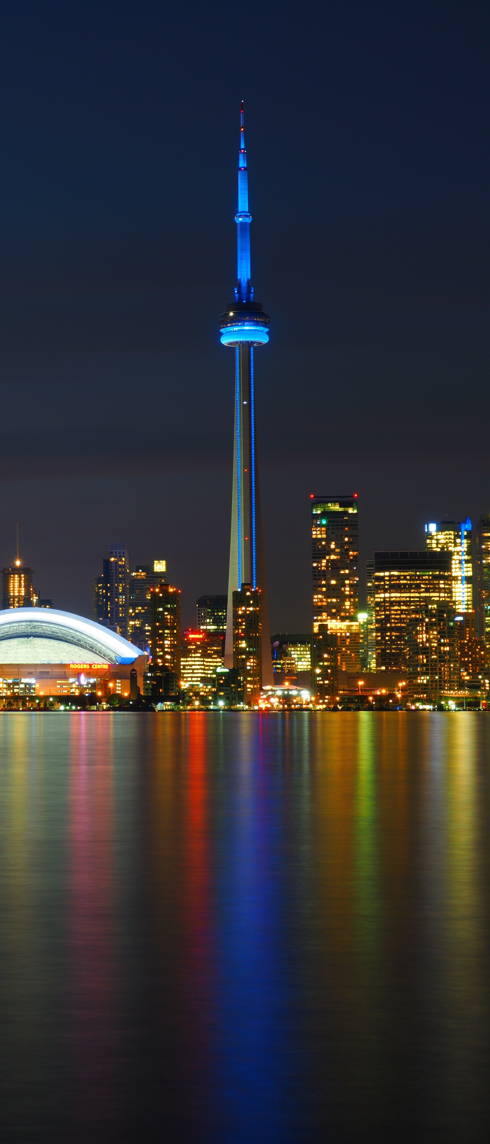 Descarga gratuita de fondo de pantalla para móvil de Ciudades, Noche, Ciudad, Rascacielos, Edificio, Canadá, Toronto, Hecho Por El Hombre.