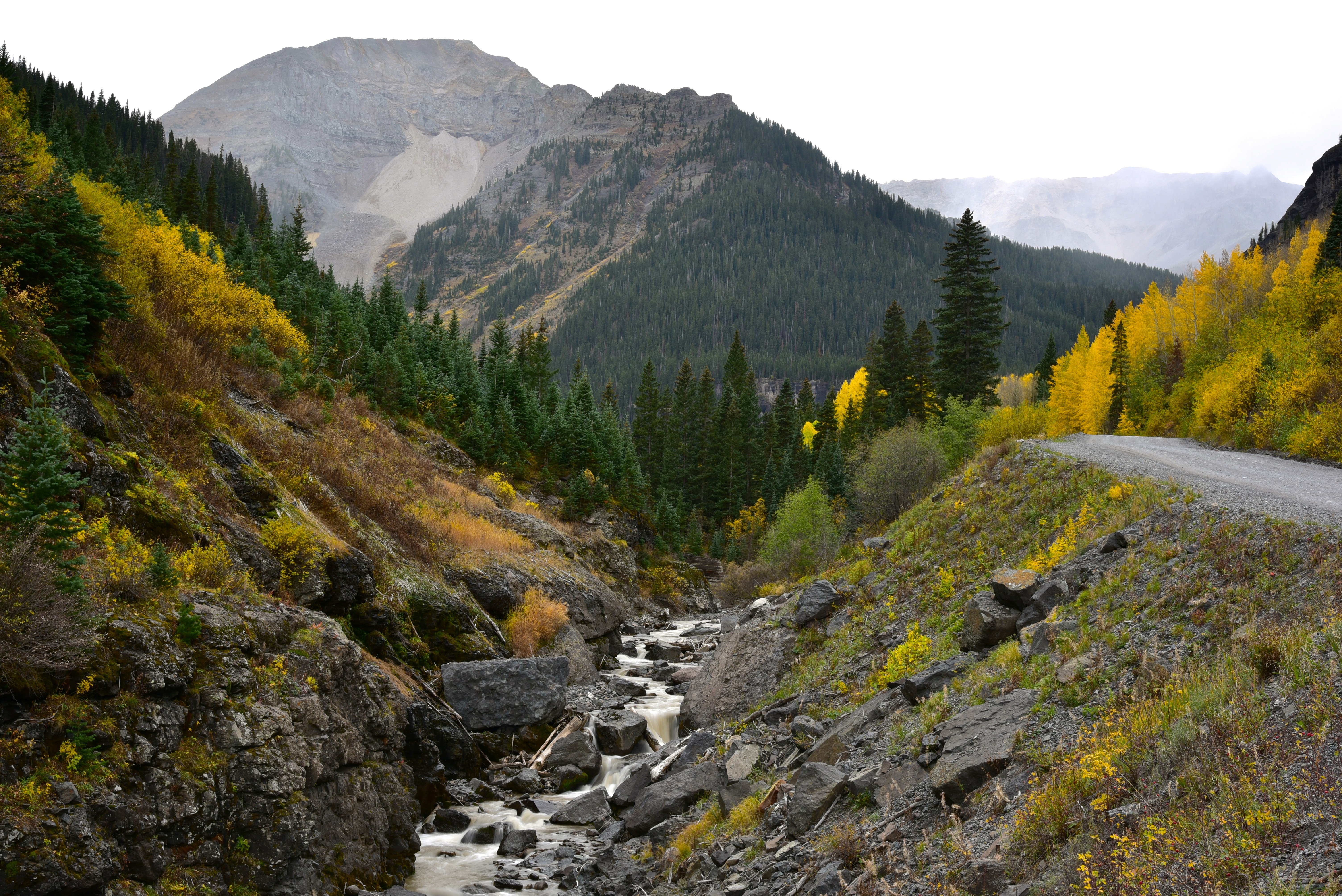 rocks, nature, rivers, trees, stones, slope HD for desktop 1080p