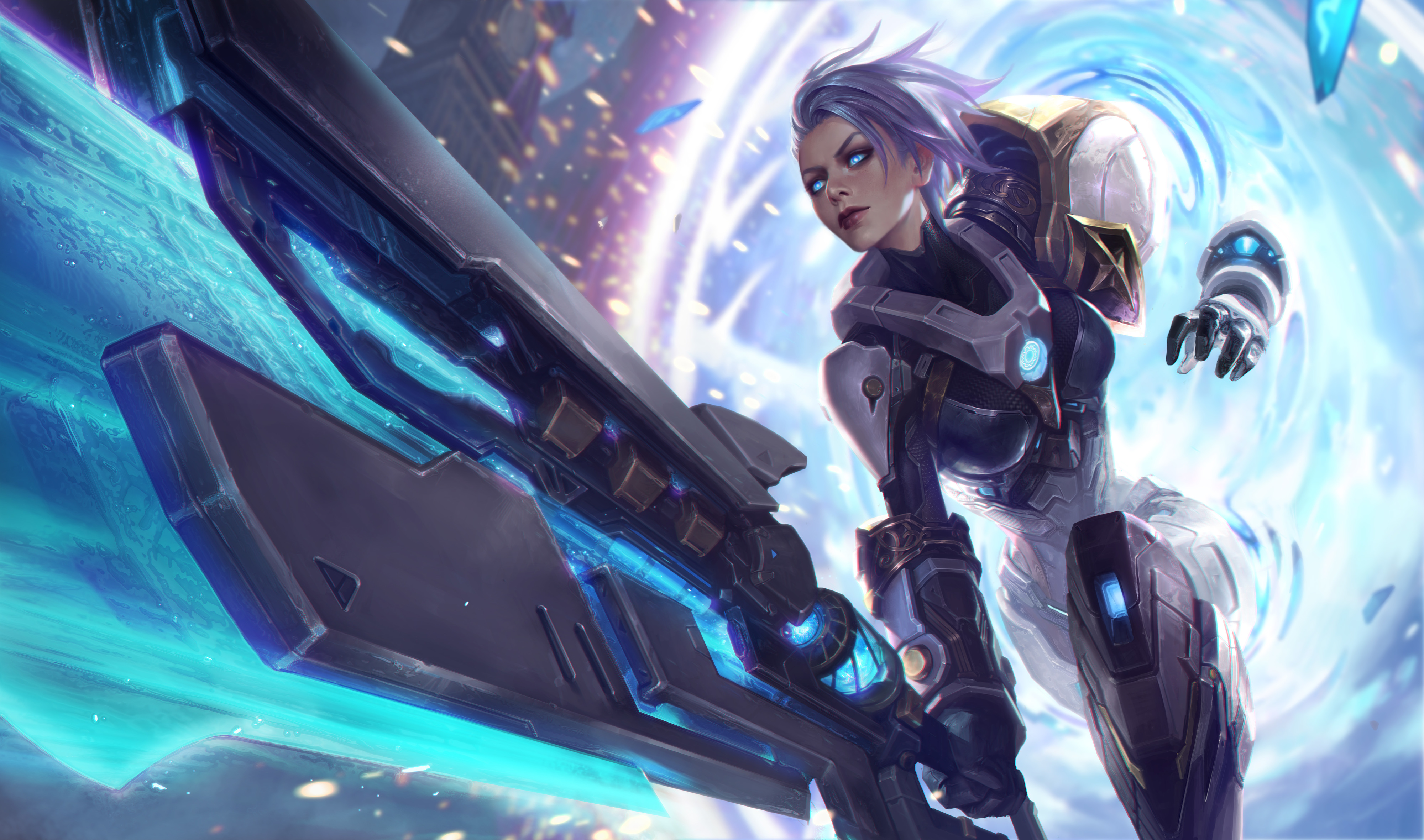 Download mobile wallpaper League Of Legends, Sword, Video Game, Woman Warrior, Riven (League Of Legends) for free.