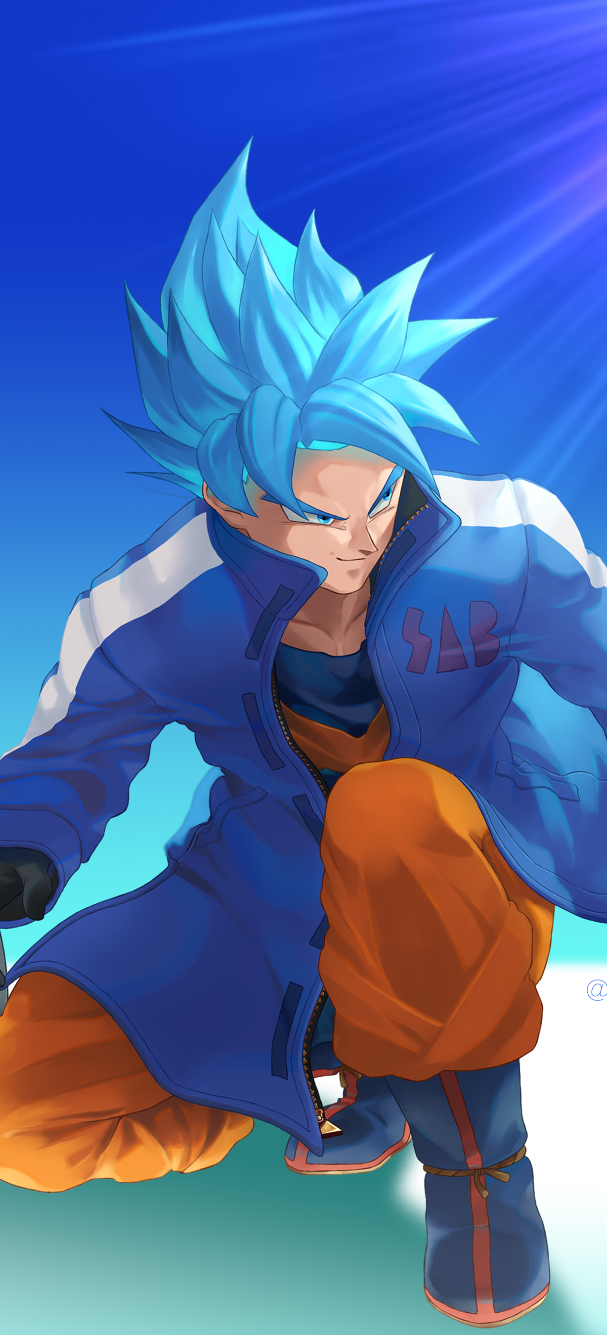 Handy-Wallpaper Animes, Son Goku, Super Saiyajin Blau, Dragonball Super Broly kostenlos herunterladen.