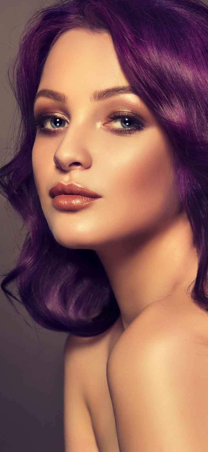 Download mobile wallpaper Hair, Women, Purple Hair for free.